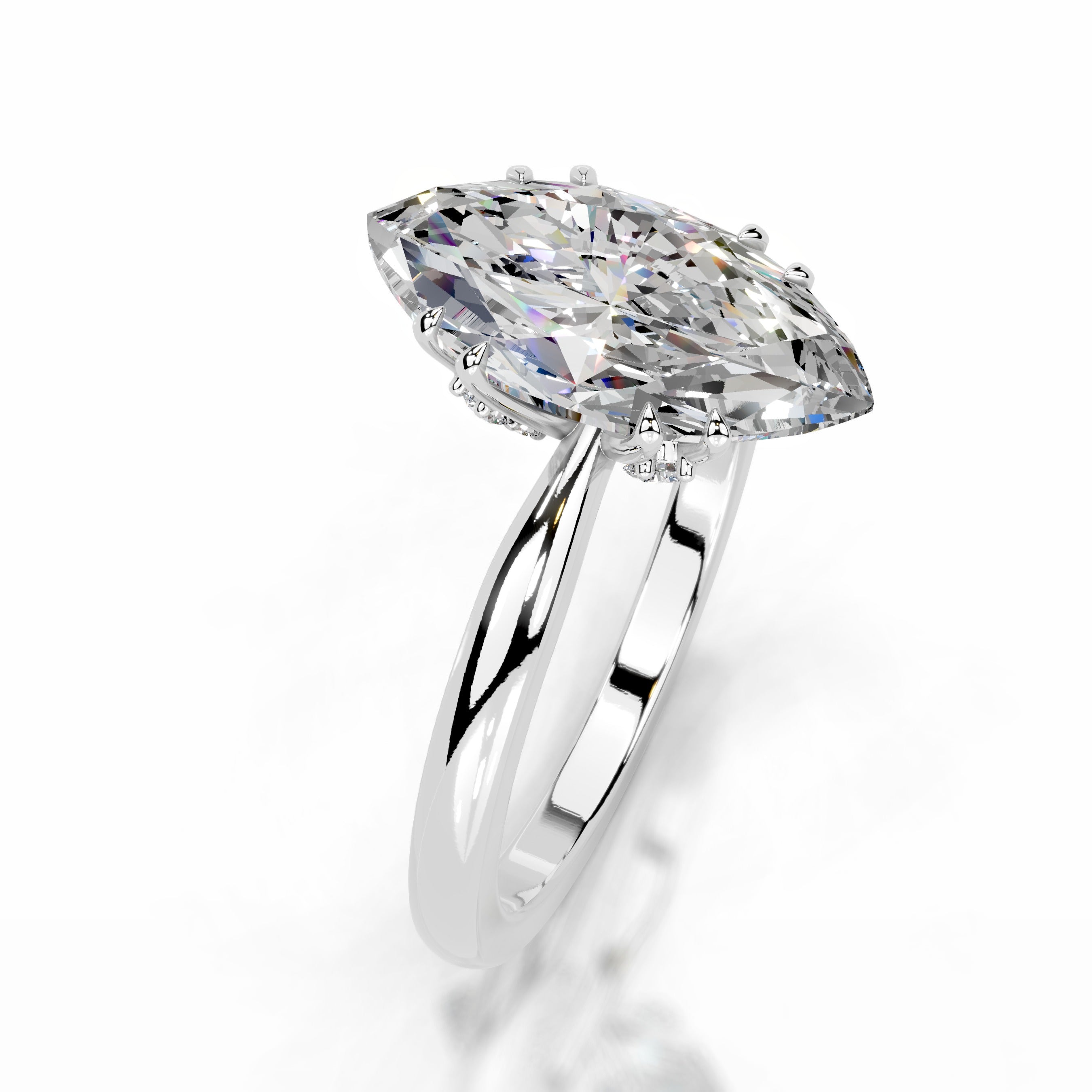 Badia Moissanite & Diamond Ring - Platinum、mySite、hinf8tx79