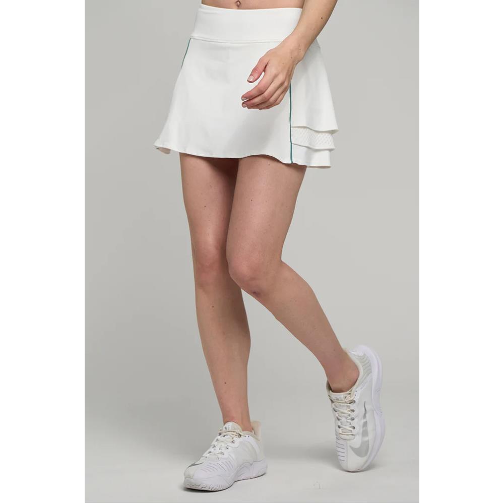 Lija Women's Be Your Best Down the Line 14 Skort - White、mySite、neckold