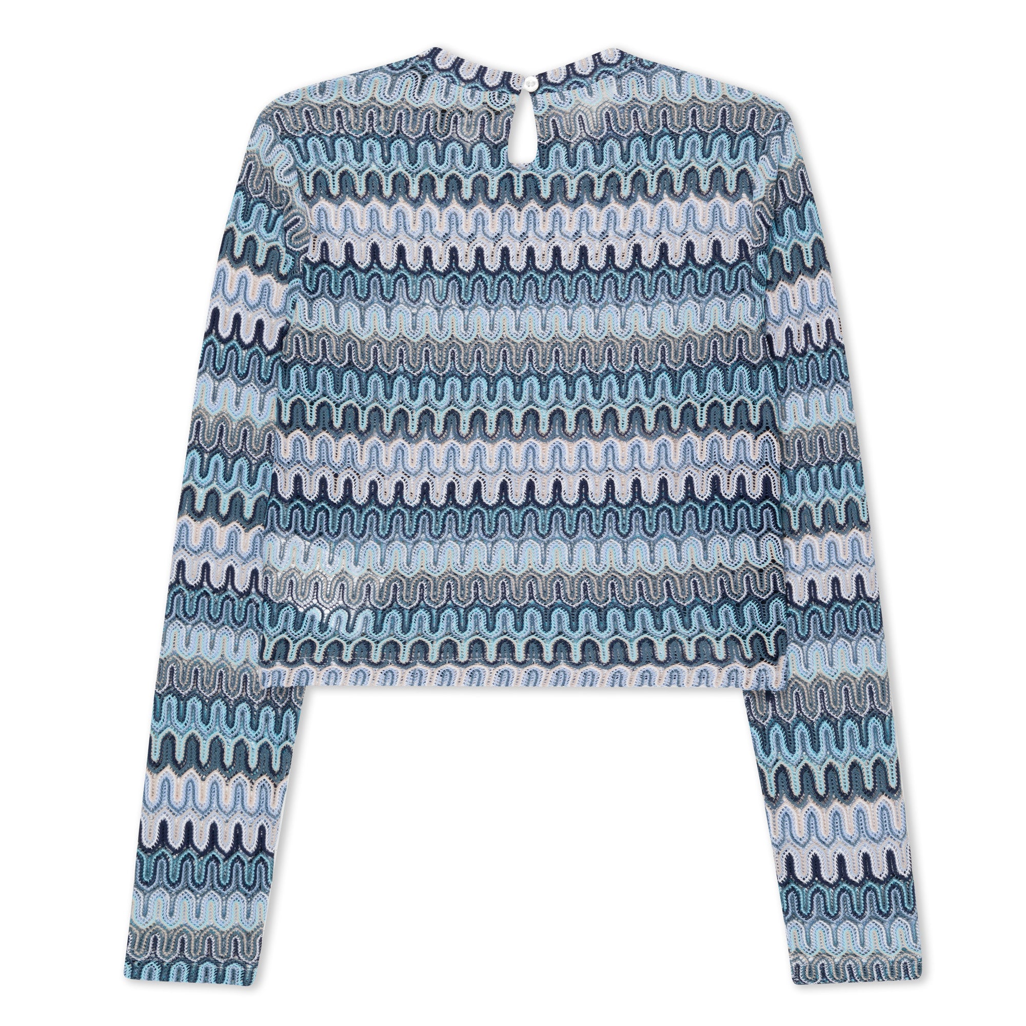  Waves Crochet Crop Long Sleeve (Multi)、mySite、merchandisen