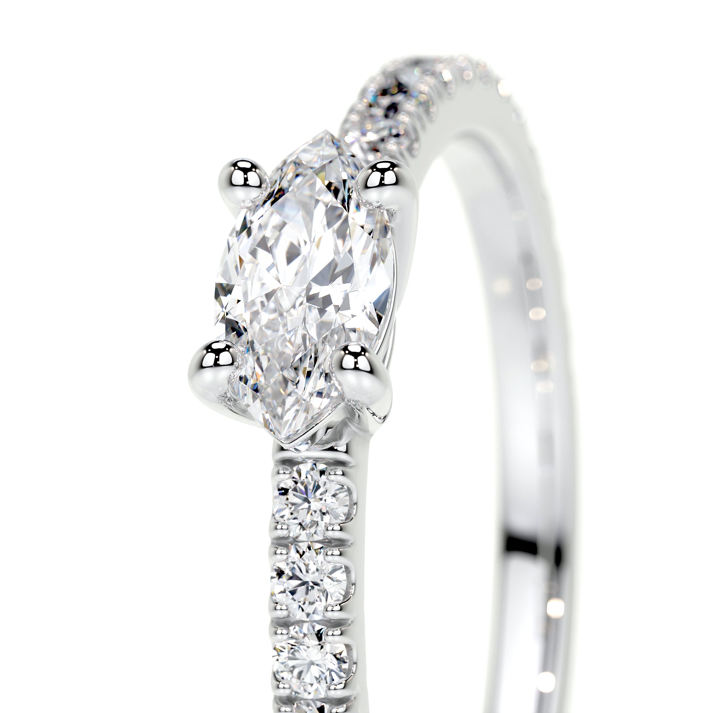 Chloe Marquise Lab Grown Stacking Ring (0.60 Carat) -Platinum、mySite、hinf8tx79