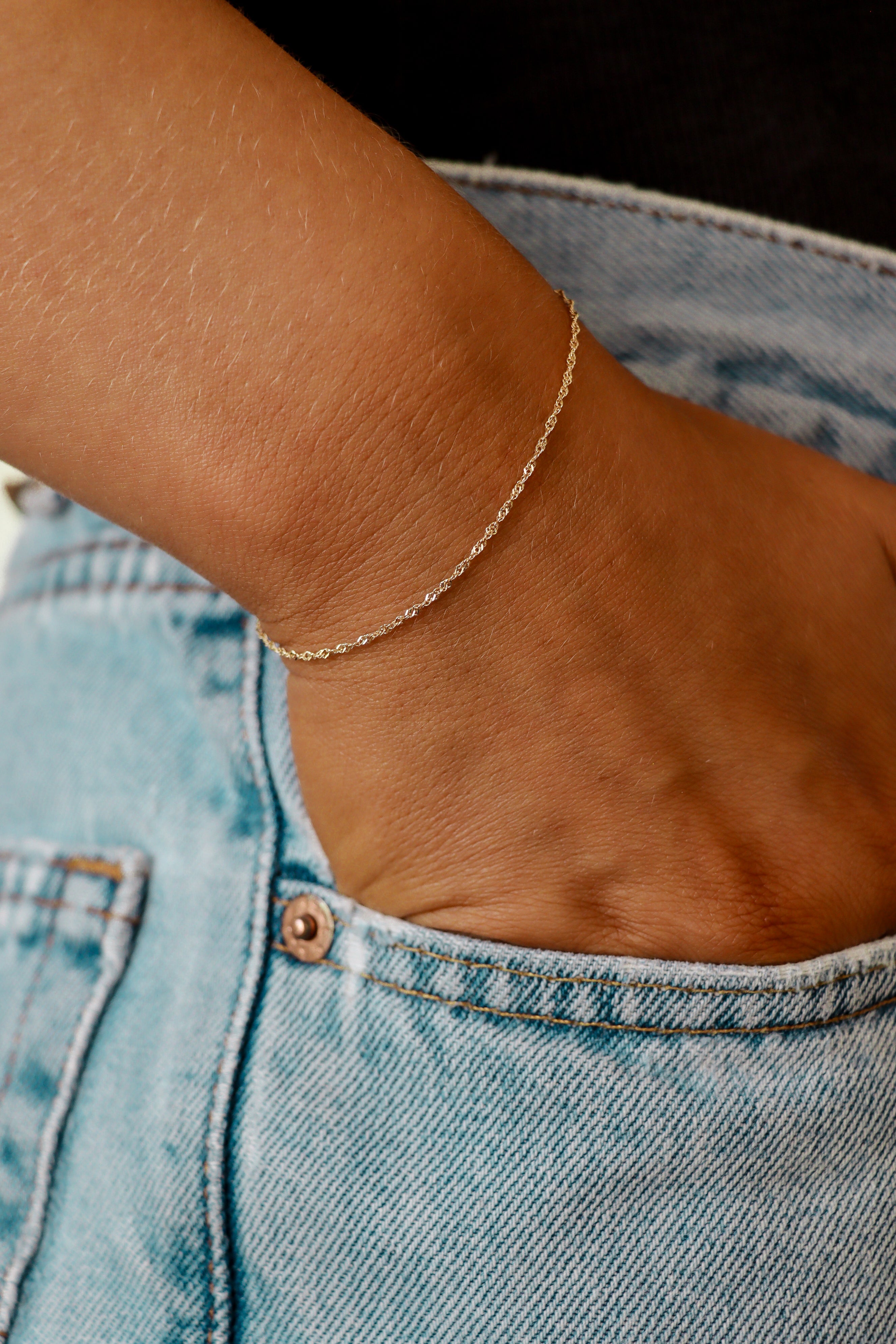 1.2 mm Singapore 14K Solid Gold Permanent Jewelry Chain - By the Inch / PMJ0008、mySite、dreamappss