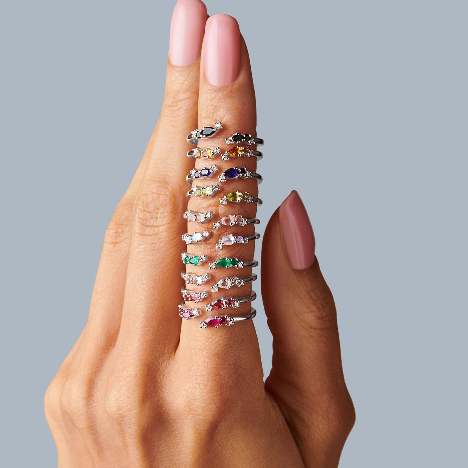 Adjustable Blue Sapphire Ring Flourish - September Birthstone、mySite、hinf8tx79