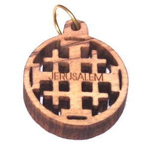  Rosary Supplies-Laser Olive wood Crosses Olive wood Jerusalem Cross Laser Pendant (6cm or 2.36 long)、mySite、elrpsem3k
