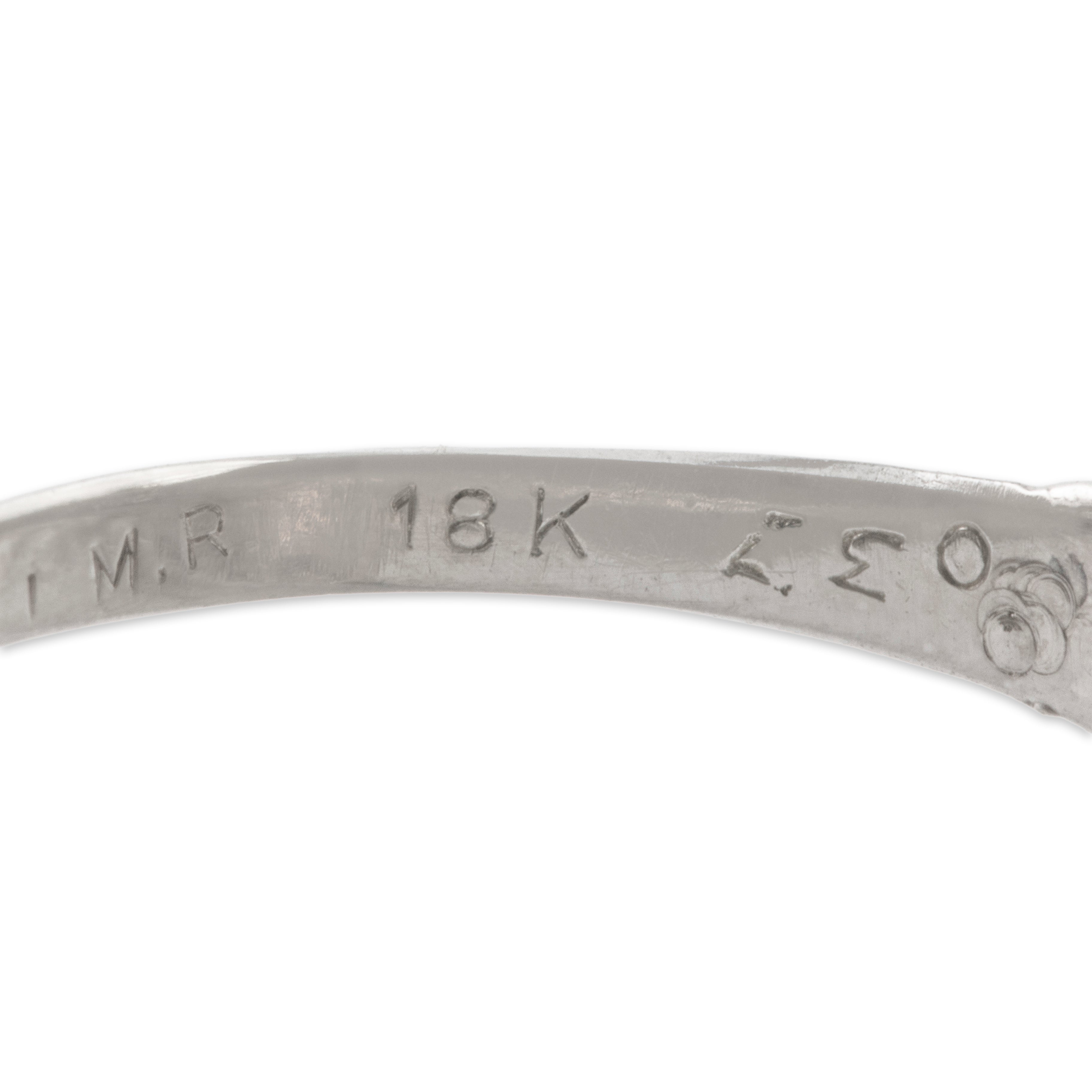 Antique Art Deco 18k White Gold Diamond Openwork Swirling Trio Ring 5.75、mySite、hinf8tx79