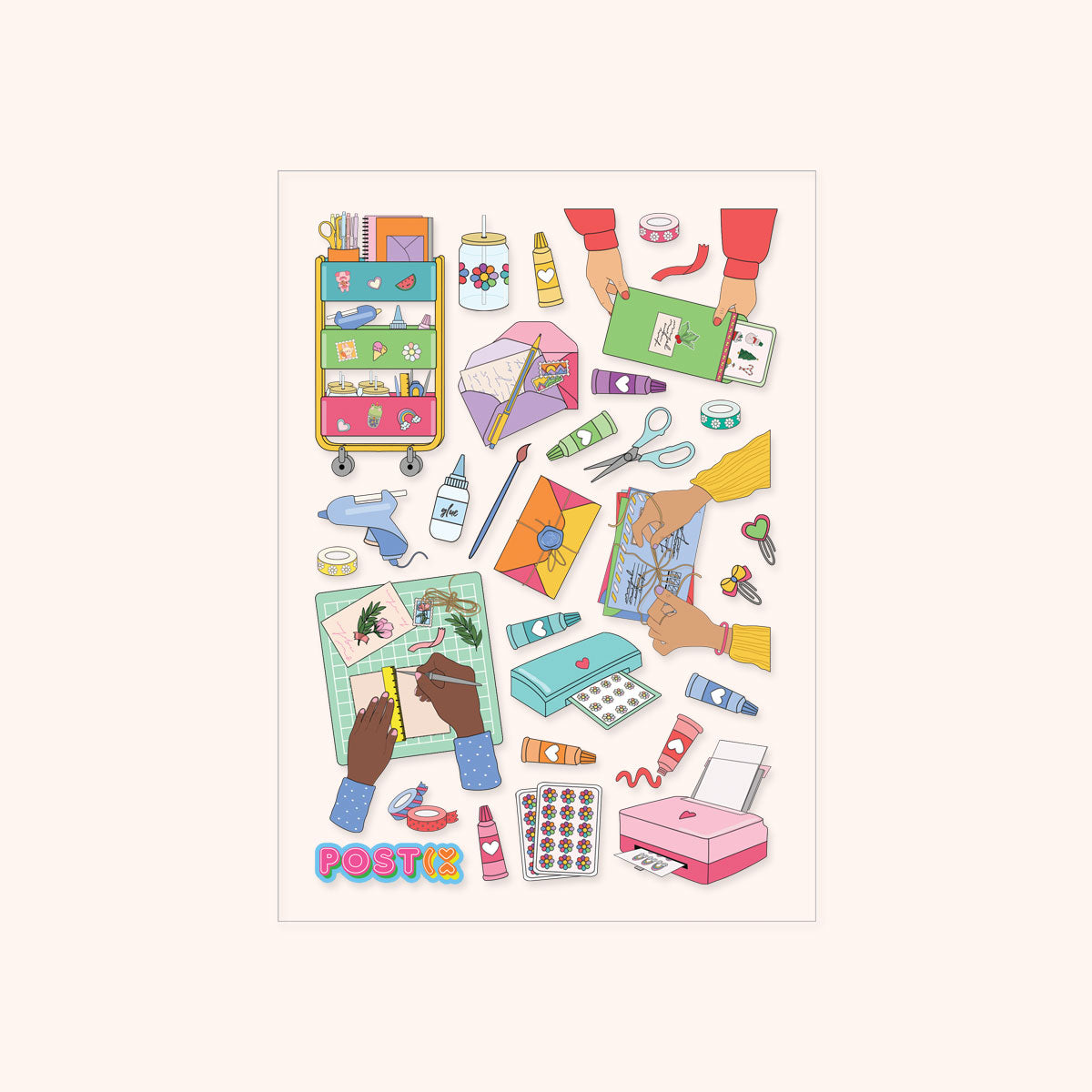  Crafternoon Delights A6 Transparent Sticker Sheet、mySite、ghnorth