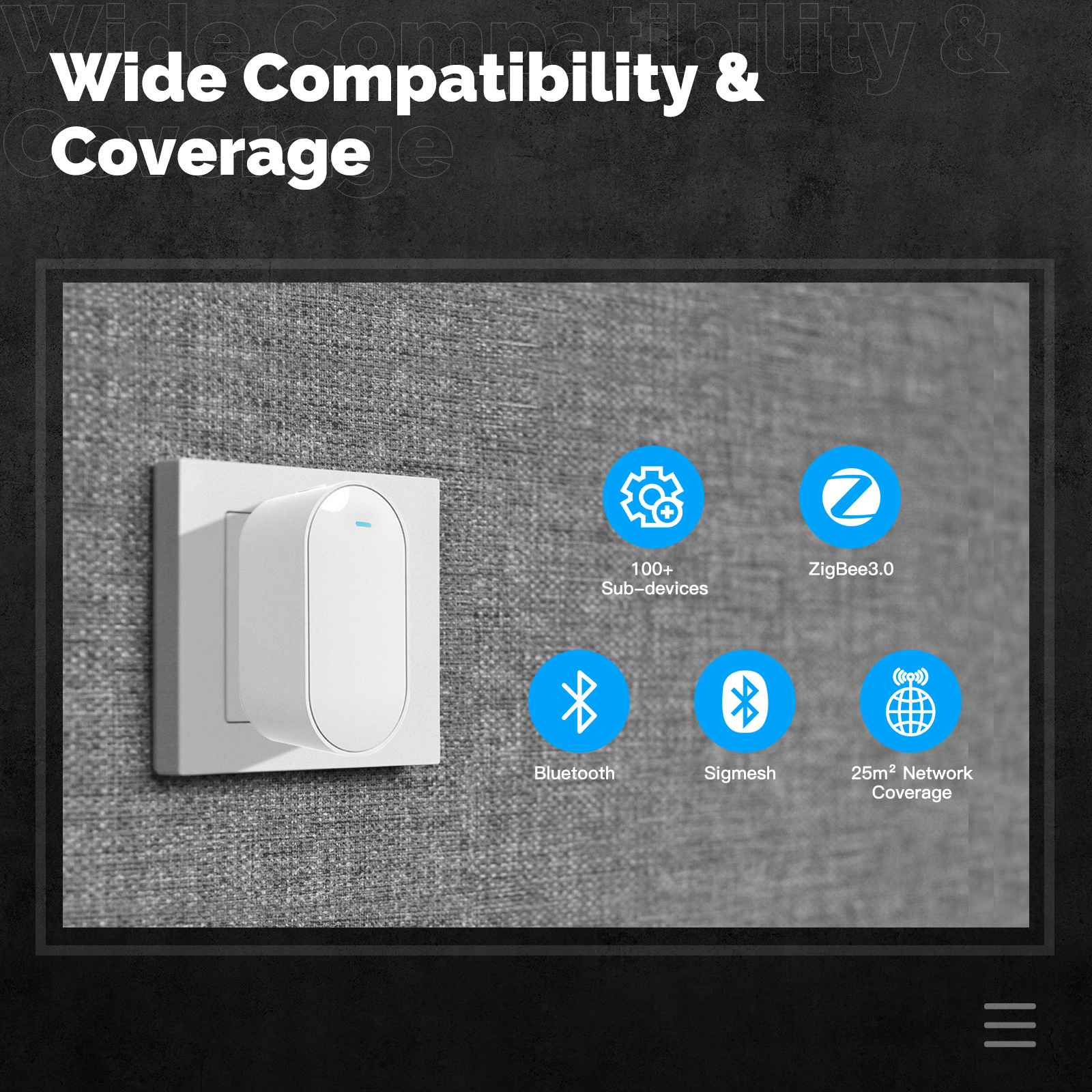 ZigBee Bluetooth Mesh Socket Multi-mode Gateway Smart Hub Allow 100+ Sub-devices EU Version、mySite、fannypackpong