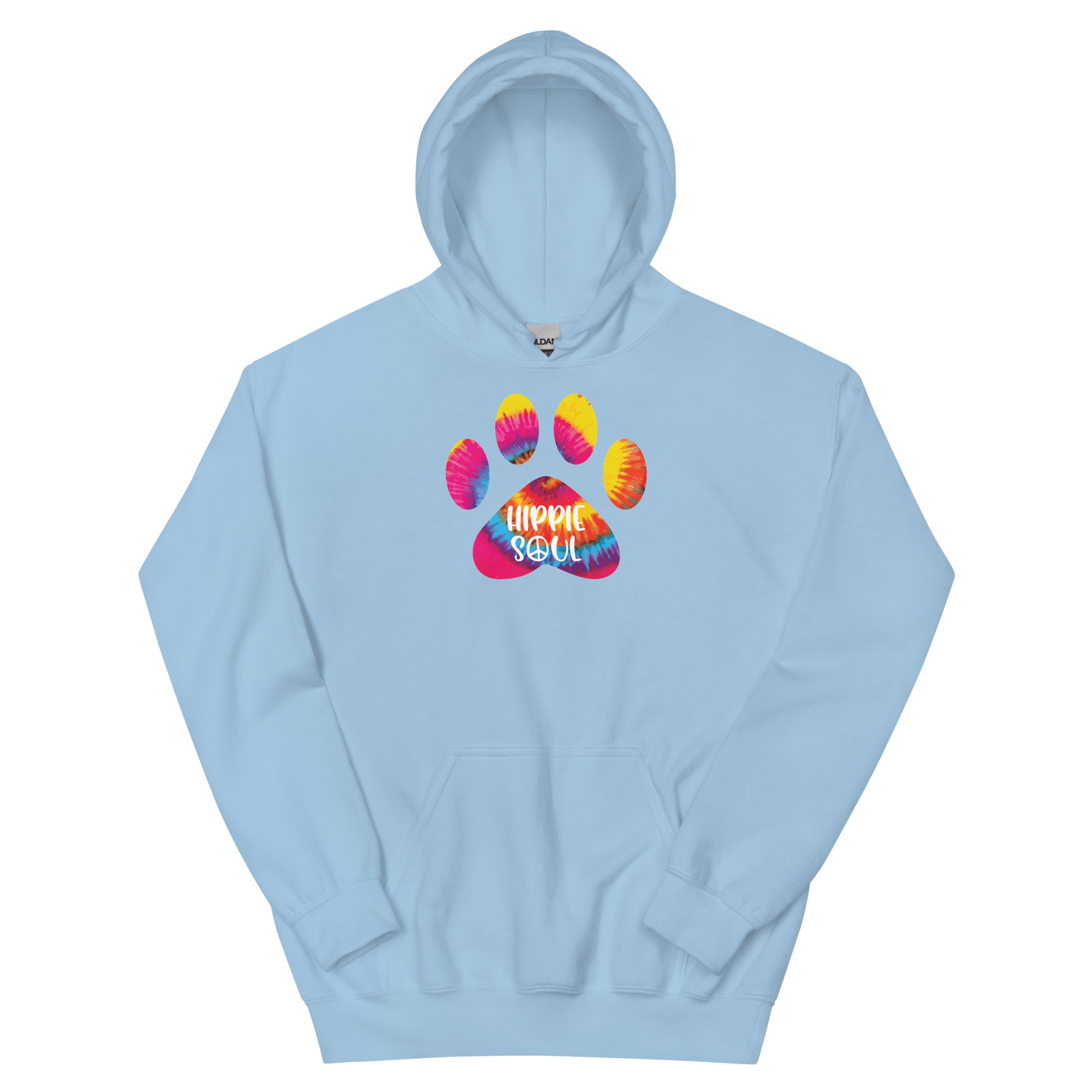 Hippie Soul Paw Print Hoodie、mySite、camillekostekn