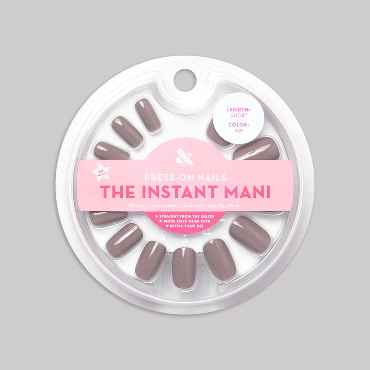 AW - Press-On | Short | Squoval、mySite、solidvoid