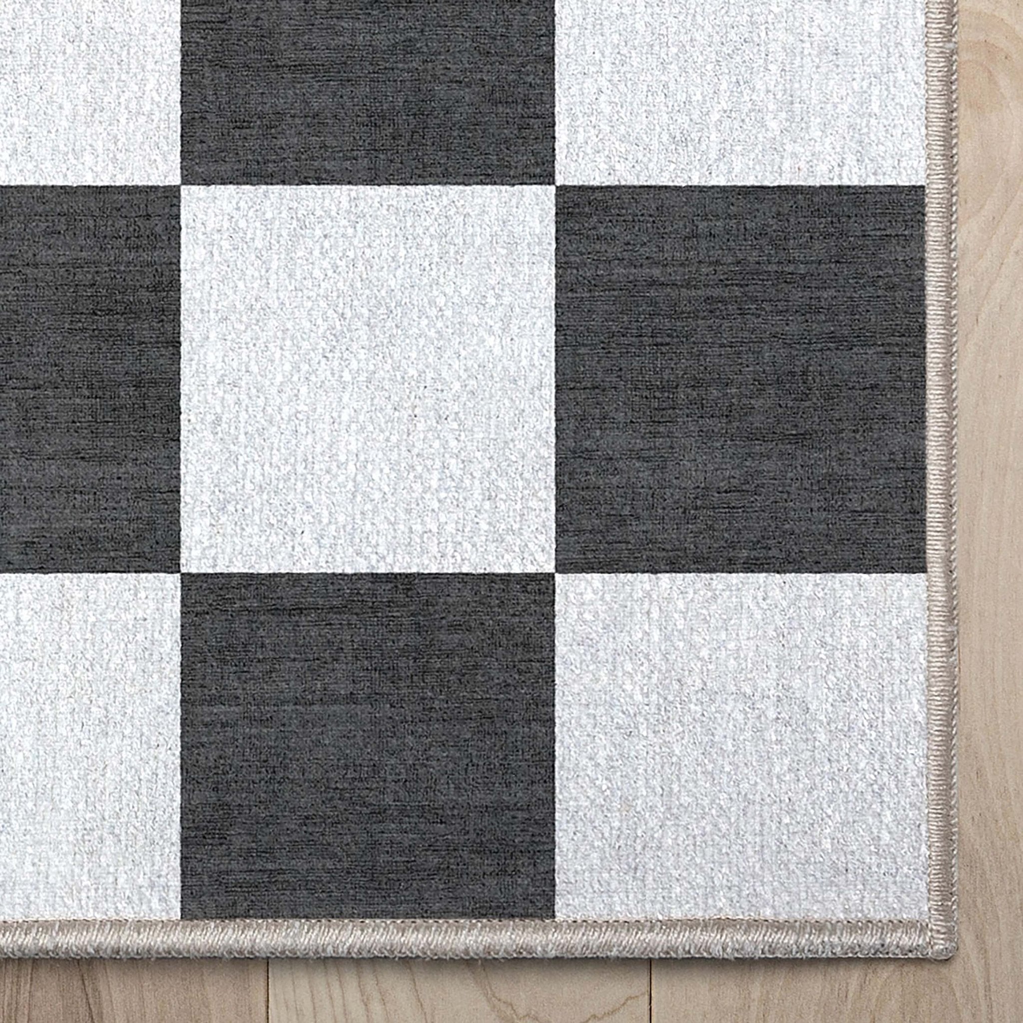 Squares Modern Geometric Boxes Flat-Weave Rug、mySite、gigharbornorthrealestate
