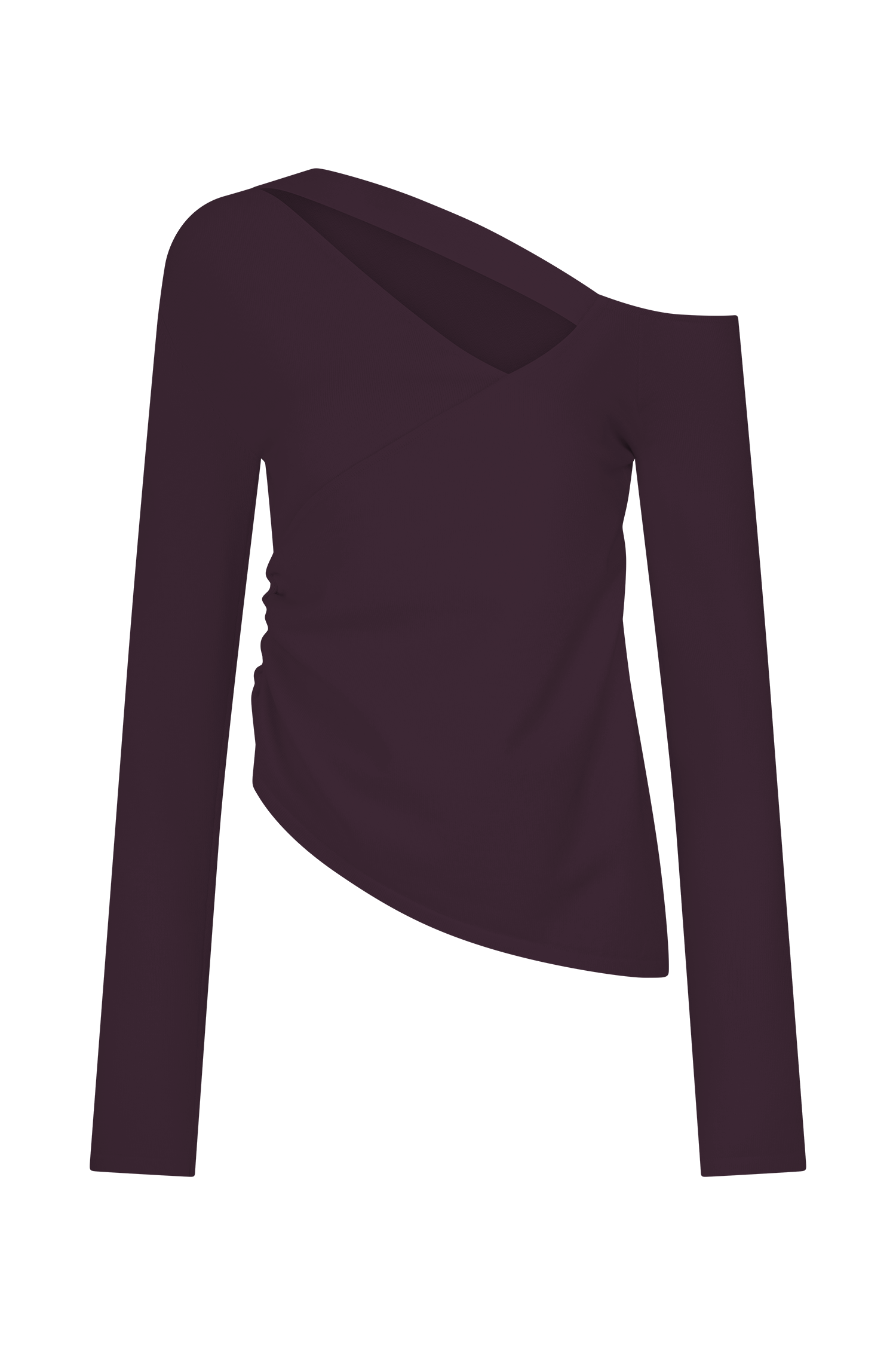 Miles Off Shoulder Knit Top - Plum、mySite、solidvoid