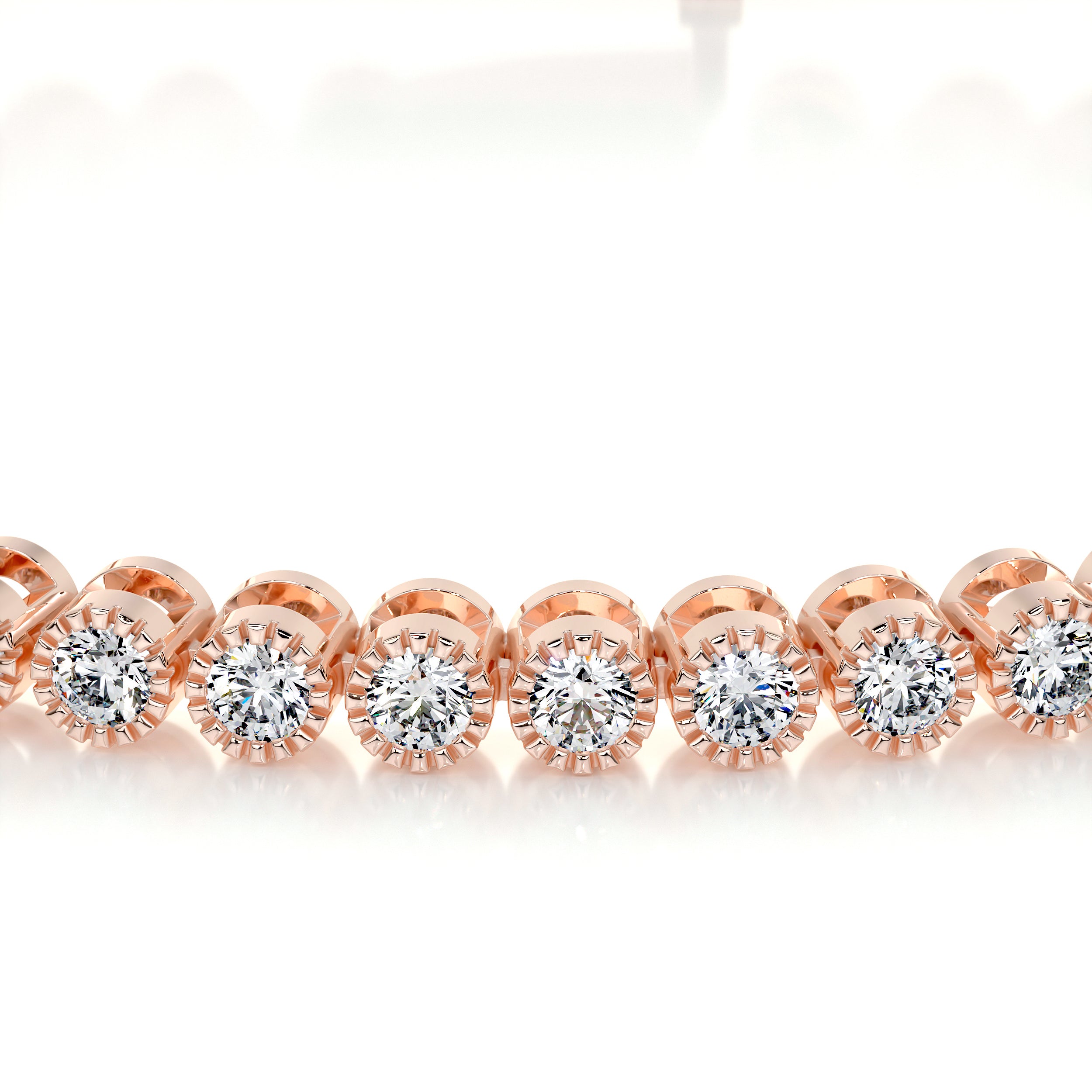 Laura Diamond Lab Grown Tennis Bracelet (1.50 Carat) -14K Rose Gold、mySite、hinf8tx79