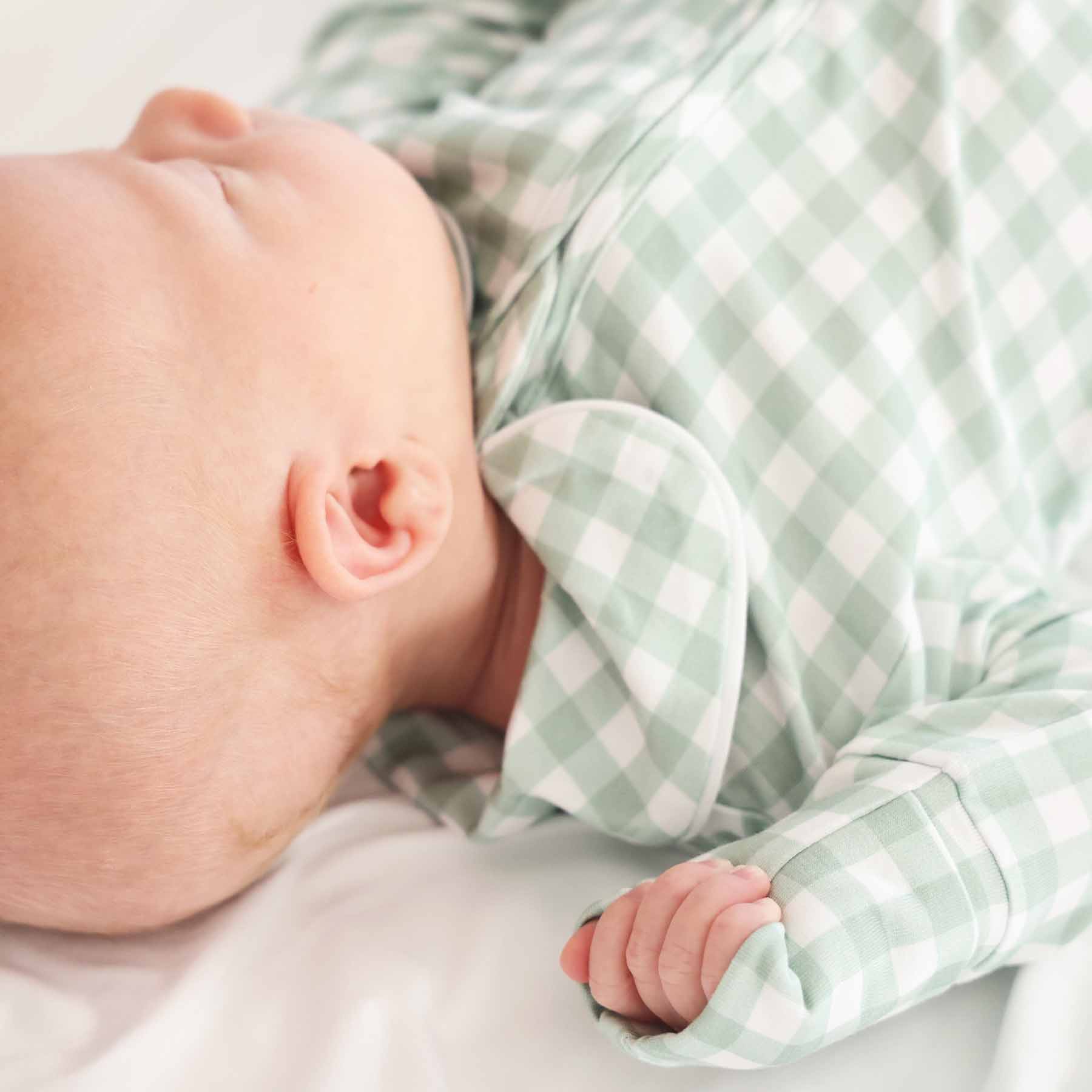  Peter Pan Collar Zipper Footie | Moss Gingham、mySite、layawaytickets