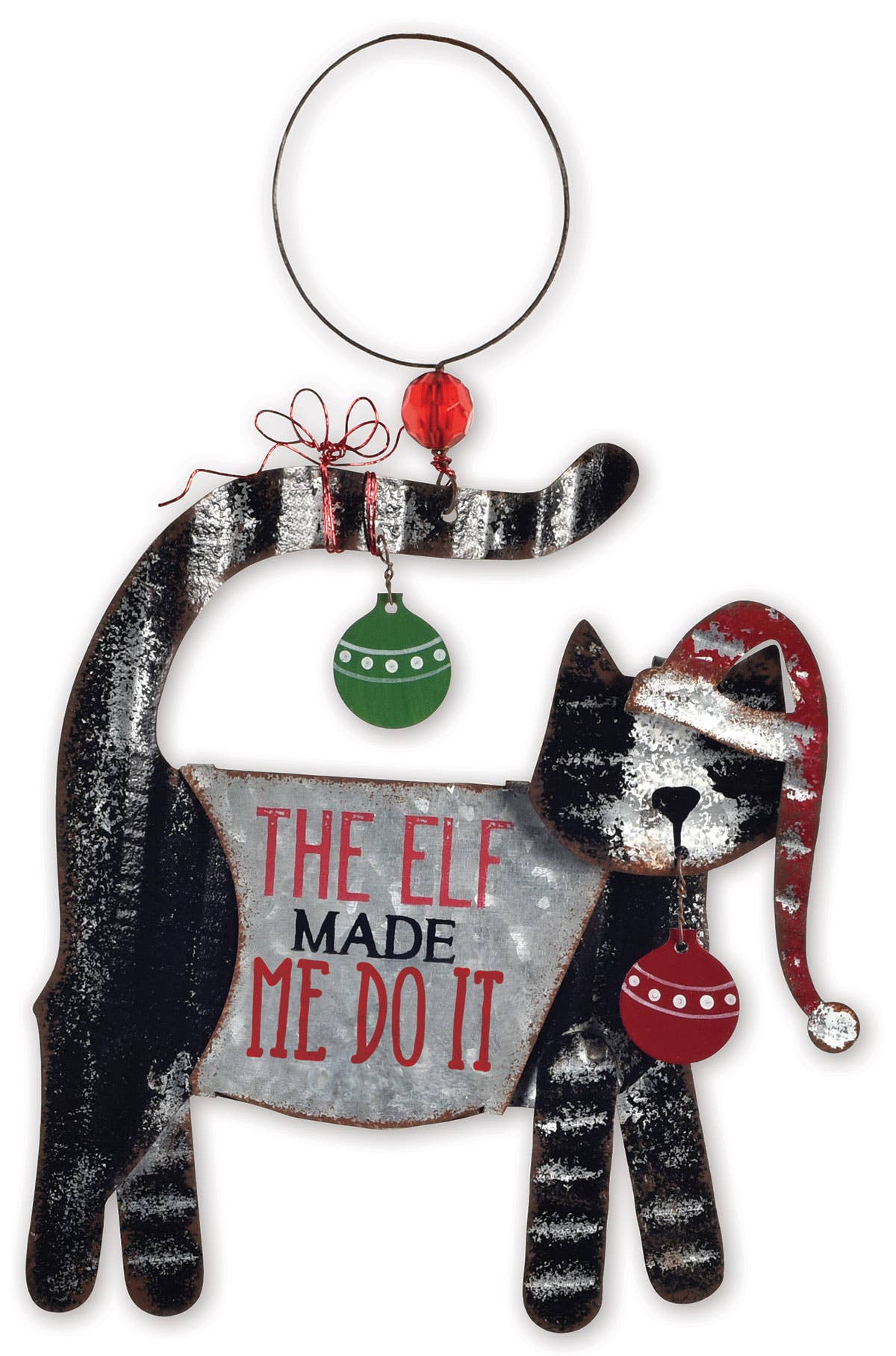 Cat-The Elf Made Me Do It Metal Ornament*、mySite、g9winljtr