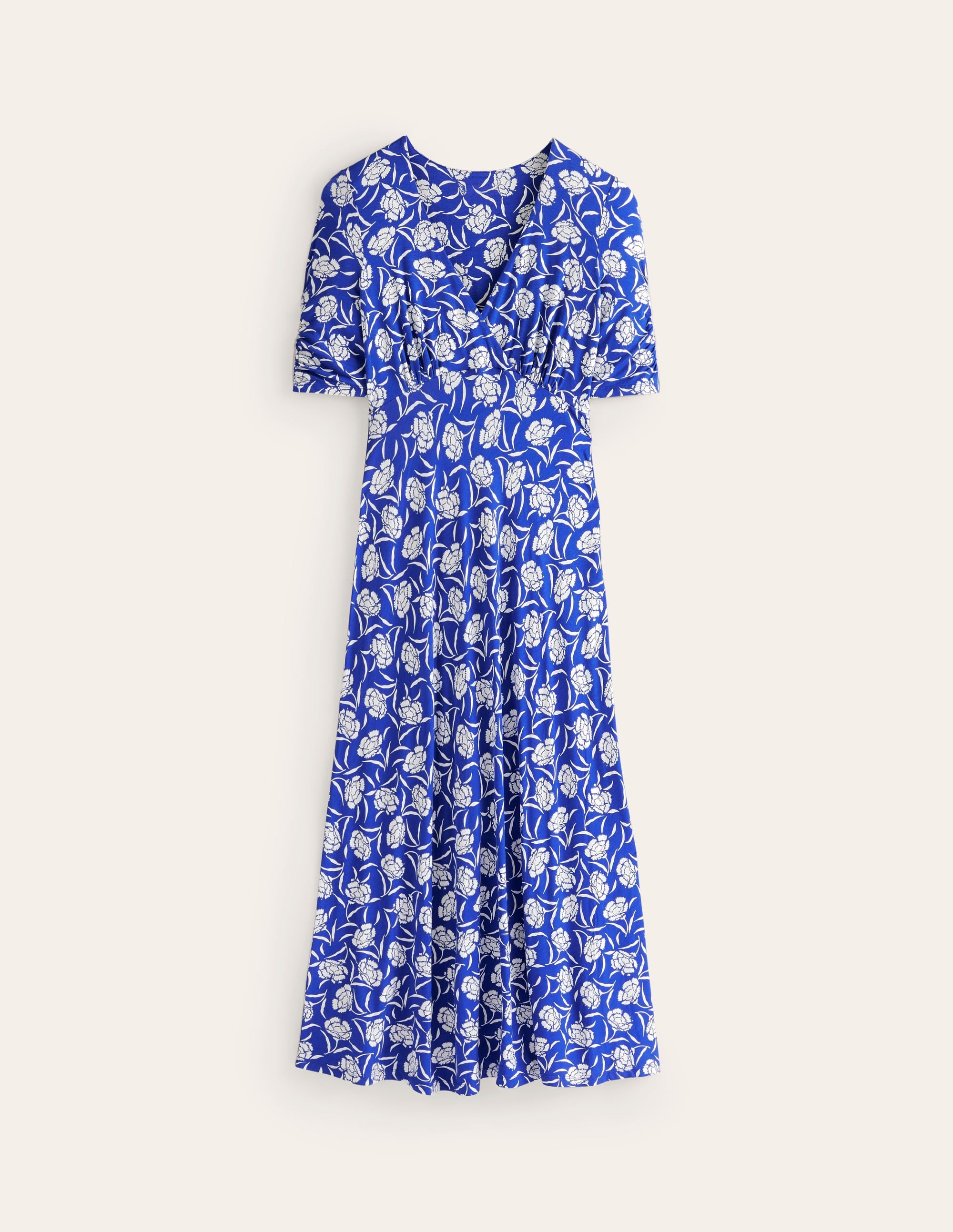  Rebecca Jersey Midi Tea Dress-Surf The Web, Peony Sprig、mySite、ashleygrahame