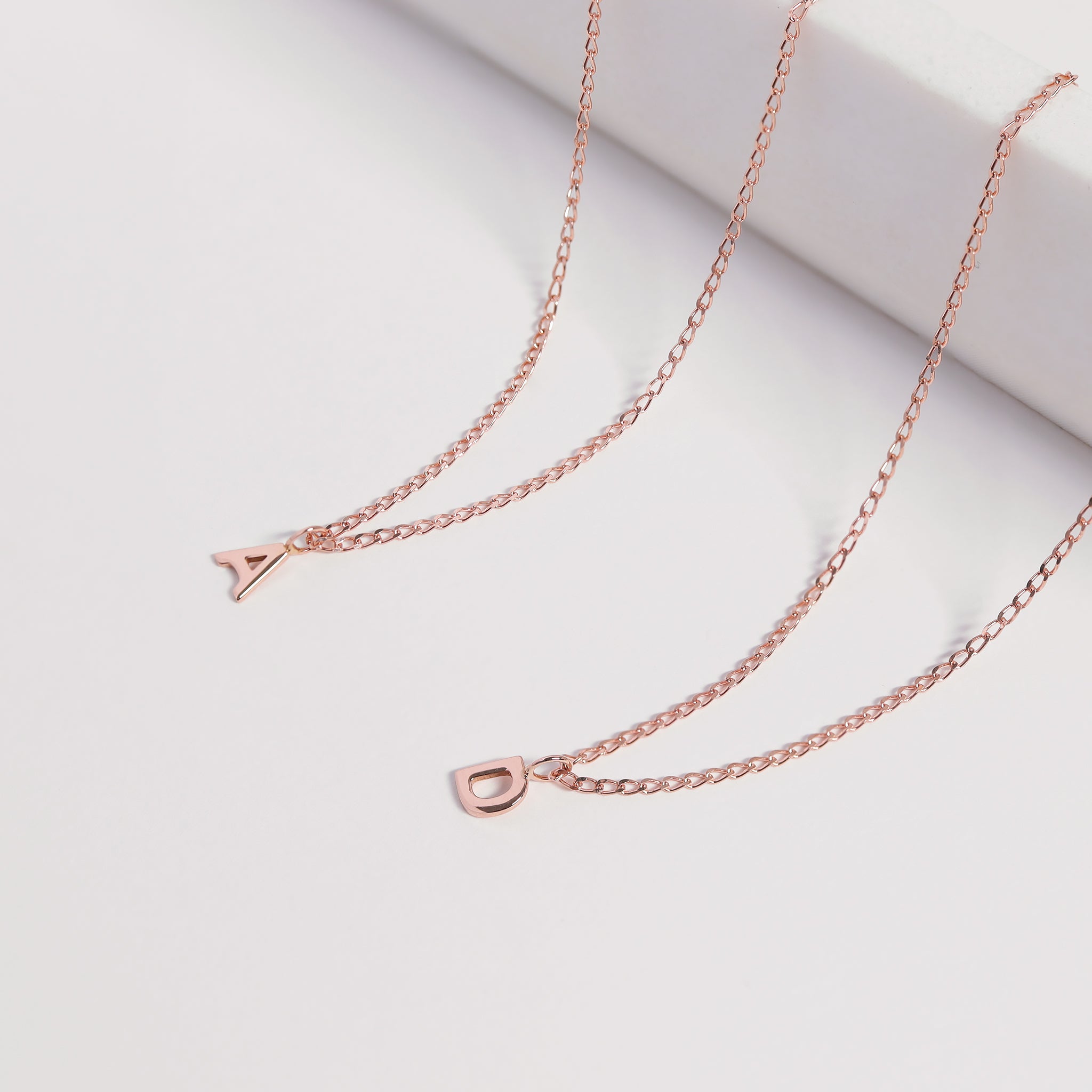 Permanent Jewelry 14K Solid Rose Gold Initial Charms / PMJ2003、mySite、dreamappss
