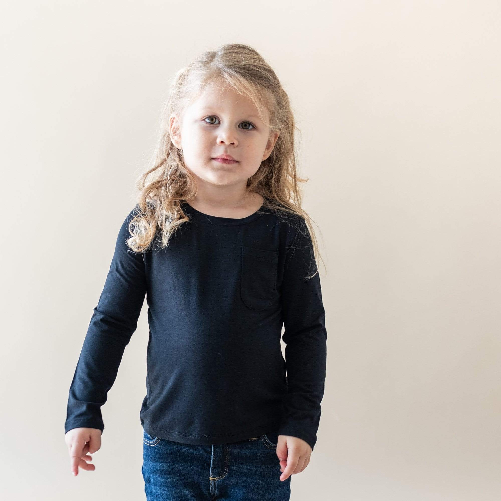  Long Sleeve Toddler Crew Neck Tee in Midnight、mySite、layawaytickets