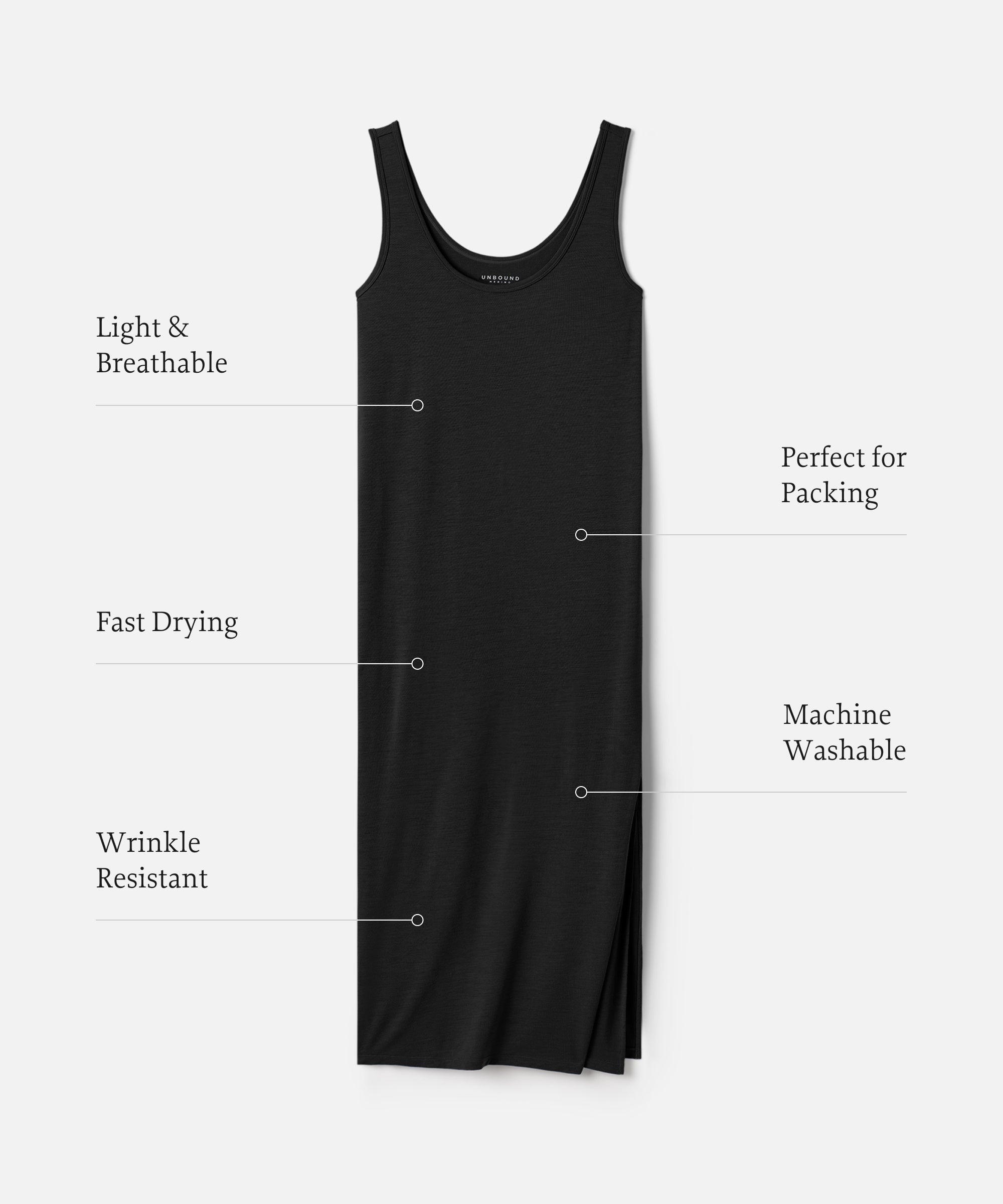 Women's Midi Merino Travel Dress、mySite、noshort