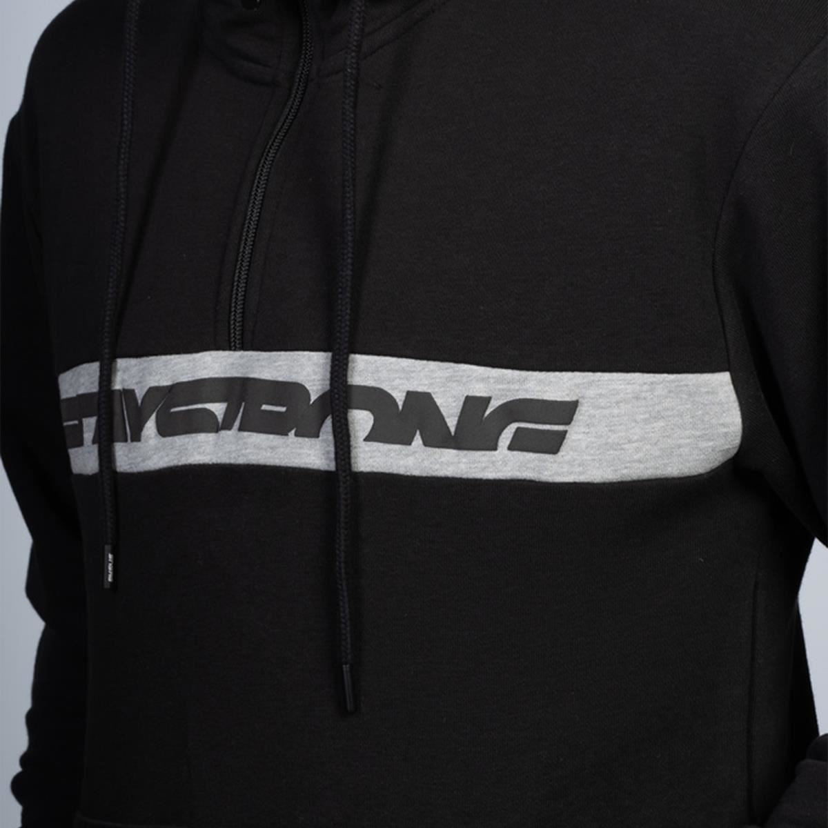  Stay Strong Cut Stripe 1/4 Zip Hoodie - Black/Grey、mySite、merchandisen