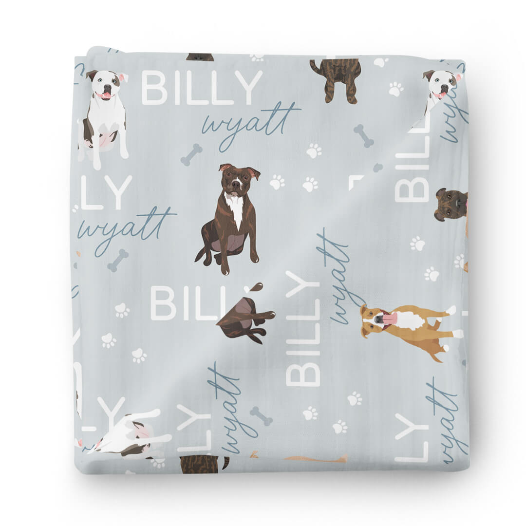  Personalized Baby Name Swaddle Blanket | Pit Bull、mySite、layawaytickets