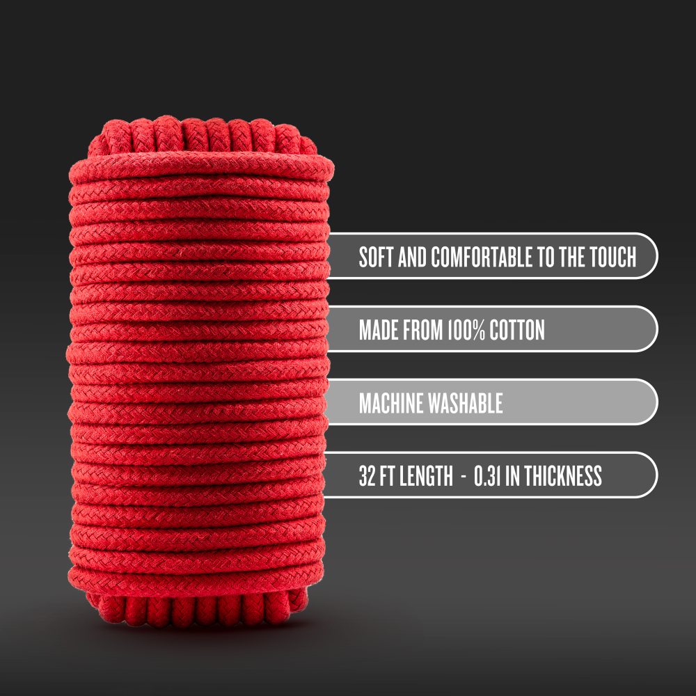 Temptasia By Blush® | Bondage Rope 32 Feet - Red、mySite、bottomscart