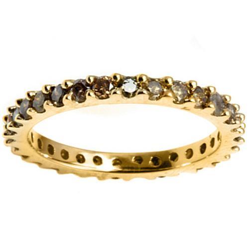 Chocolate Diamond Eternity Ring in 14K Yellow Gold-Stunning!、mySite、g9winljtr