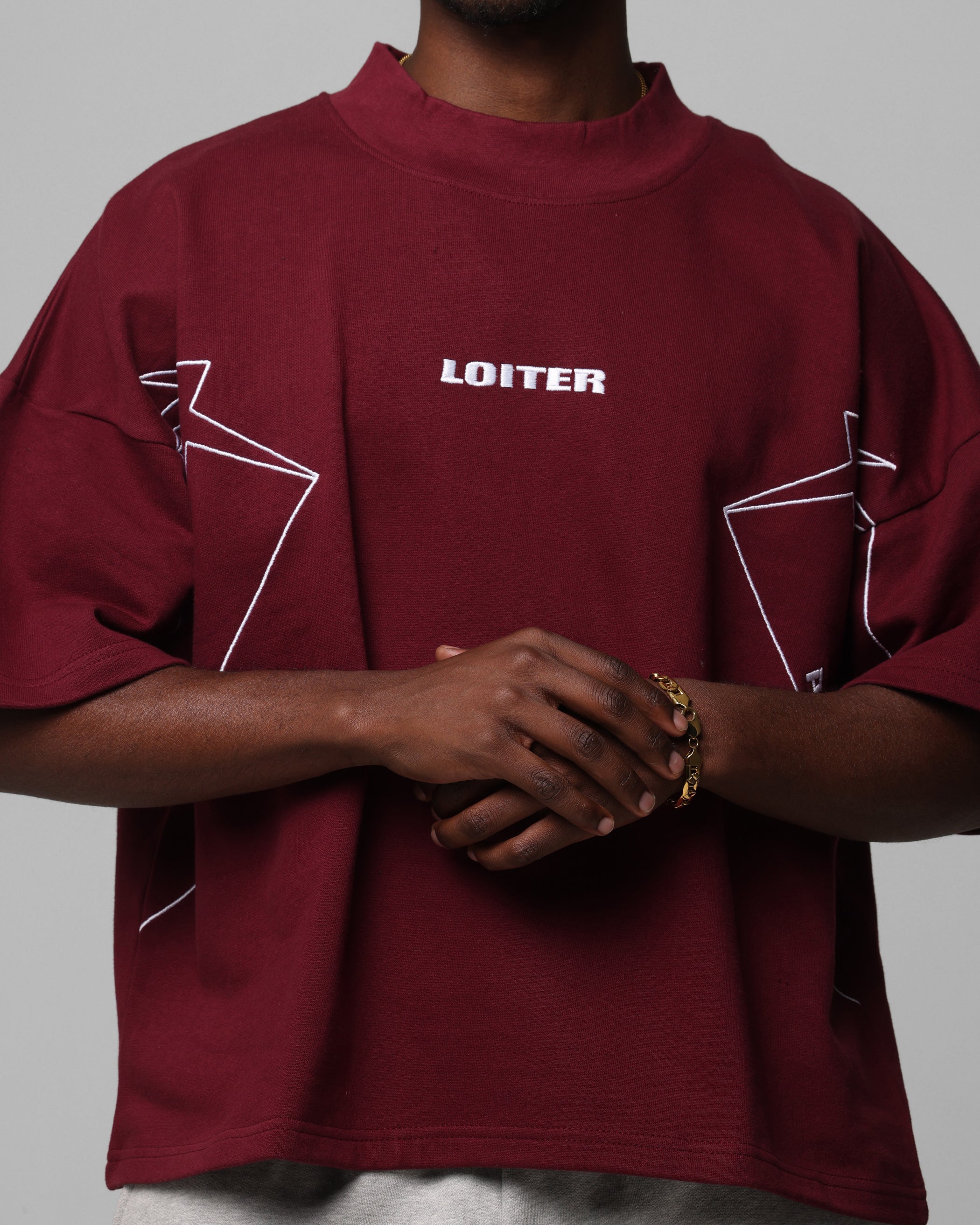 Loiter Dark Performance T-Shirt Burgandy、mySite、zt4zffjzw