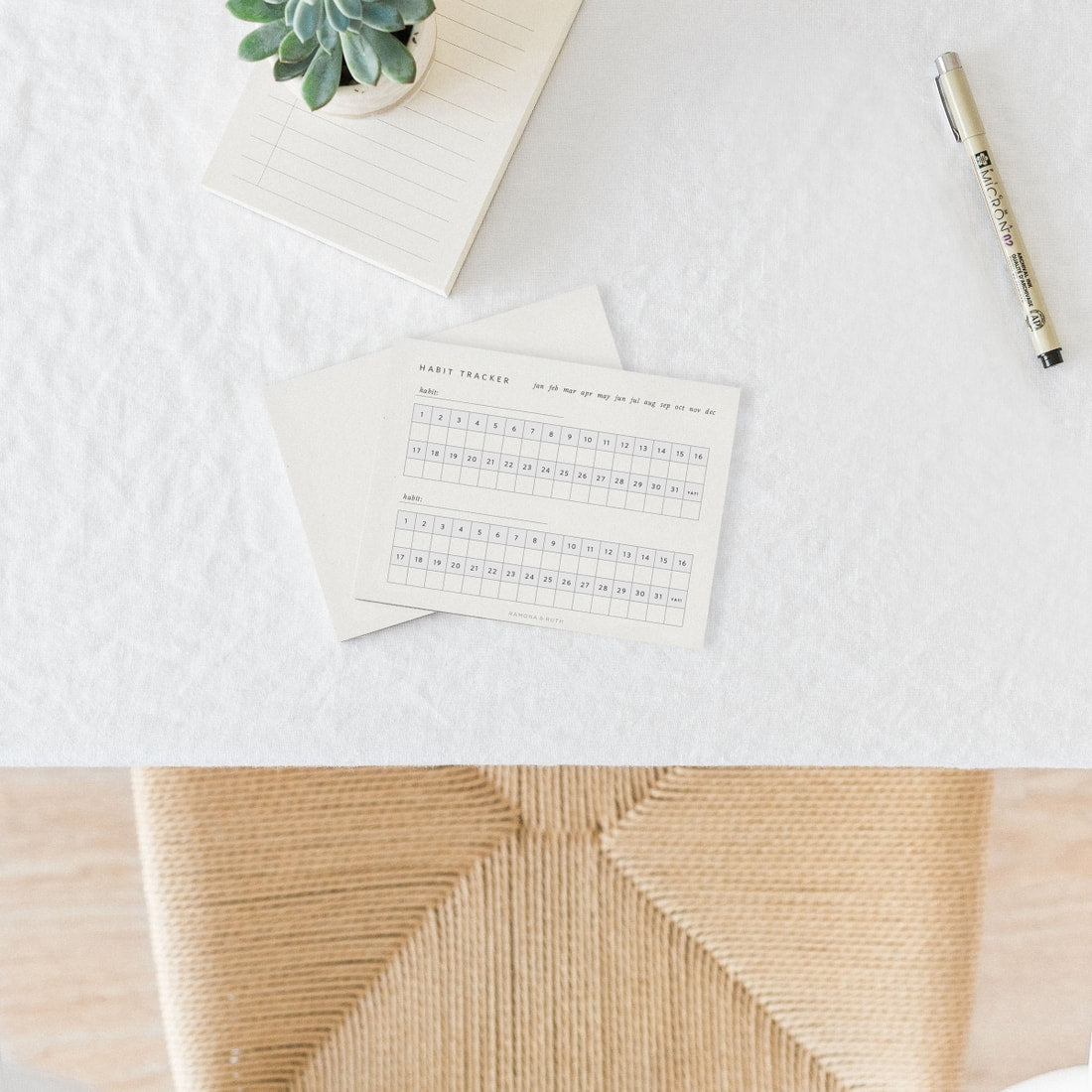 Ramona & Ruth - Monthly Habit Tracker Notepad、mySite、garagedoors4me