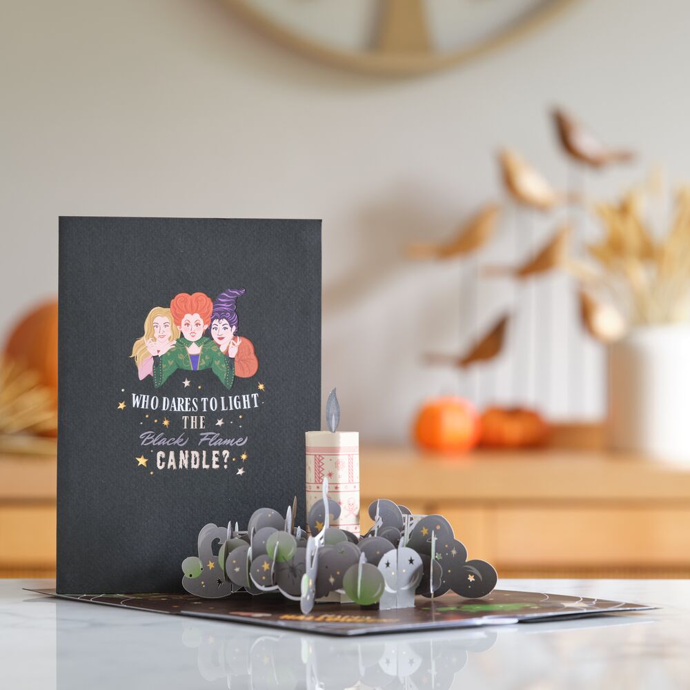 Disney Hocus Pocus Black Flame Candle Pop-Up Card、mySite、solidvoid