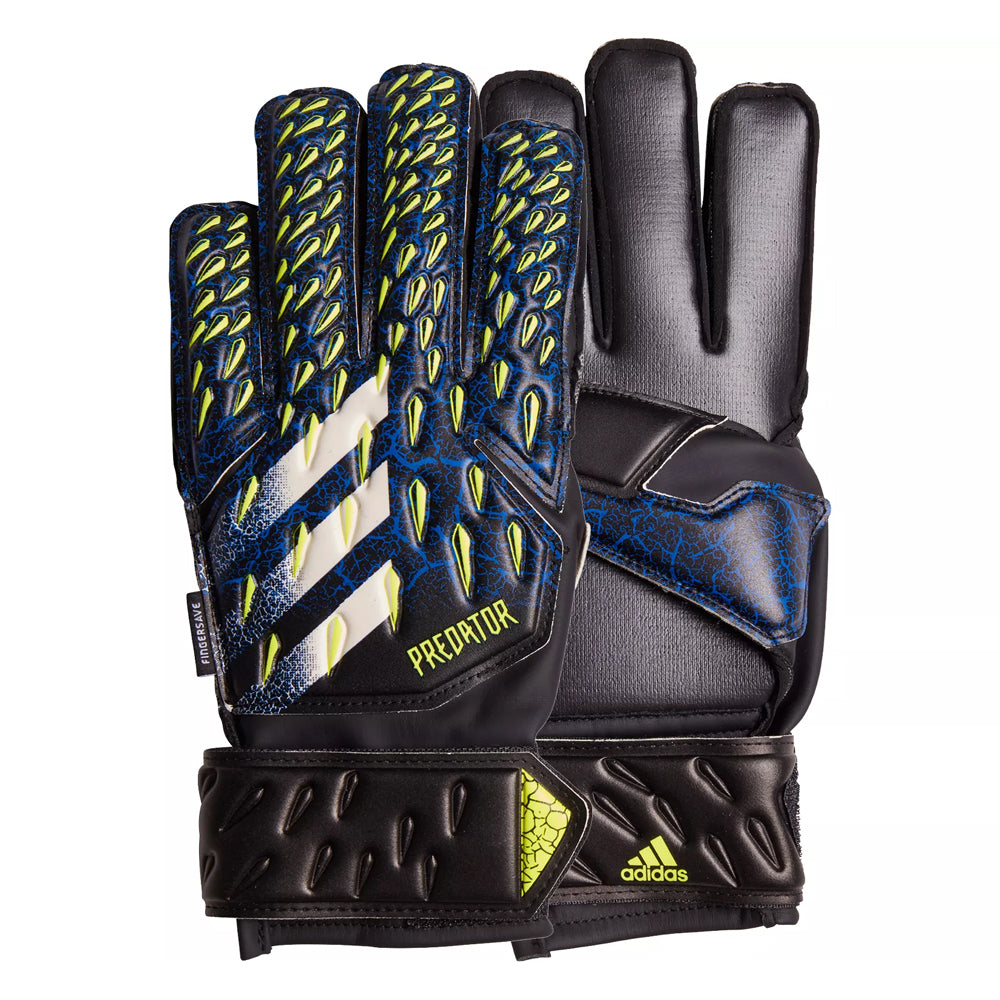 adidas Kids Predator 20 Match Fingersave Goalkeeper Gloves Black/Royal、mySite、bottomscart