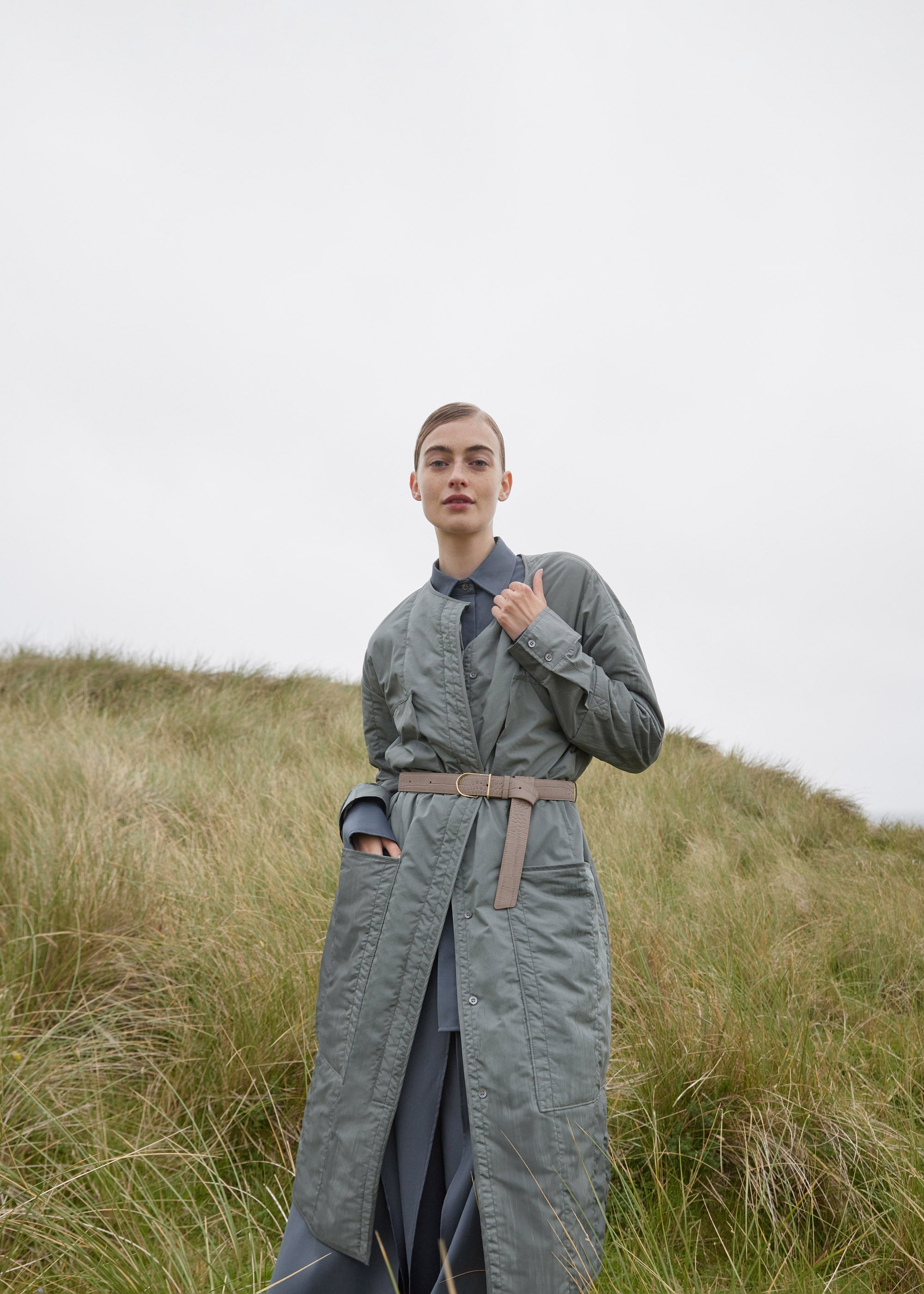 Ceinture Large Umi - Taupe Crocodile、mySite、camillekostekn