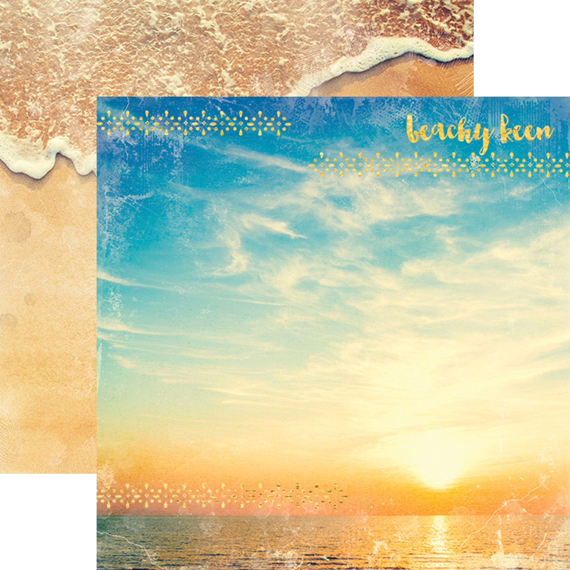  BEACHY KEEN PATTERN 12 X12 SCRAPBOOK PAPER SET、mySite、ghnorth