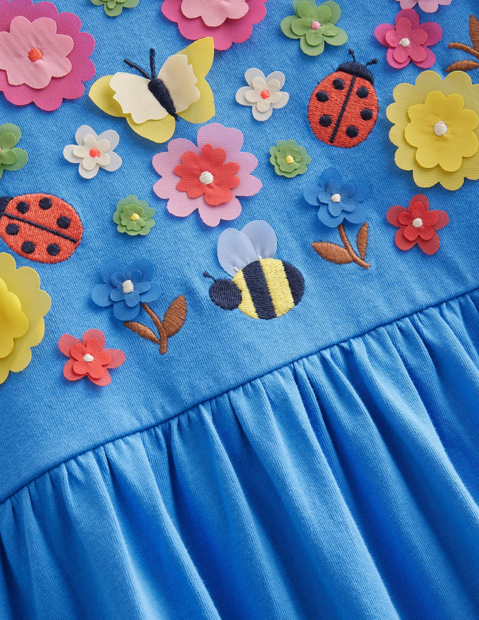  Flutter Jersey Dress-Penzance Blue Floral、mySite、ashleygrahame