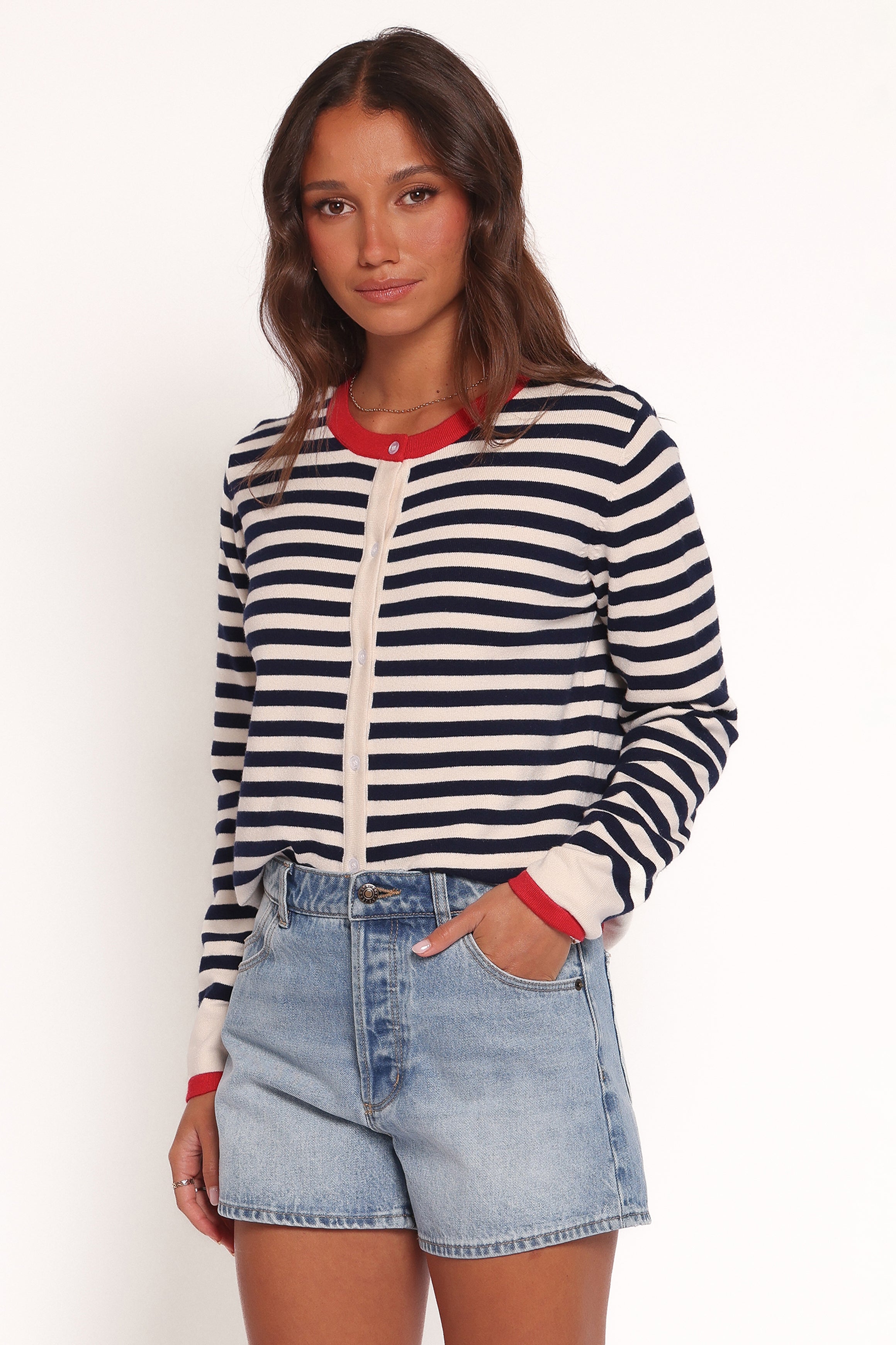  Scout Stripe Cardigan - Blue Stripe、mySite、sugarbowlscore