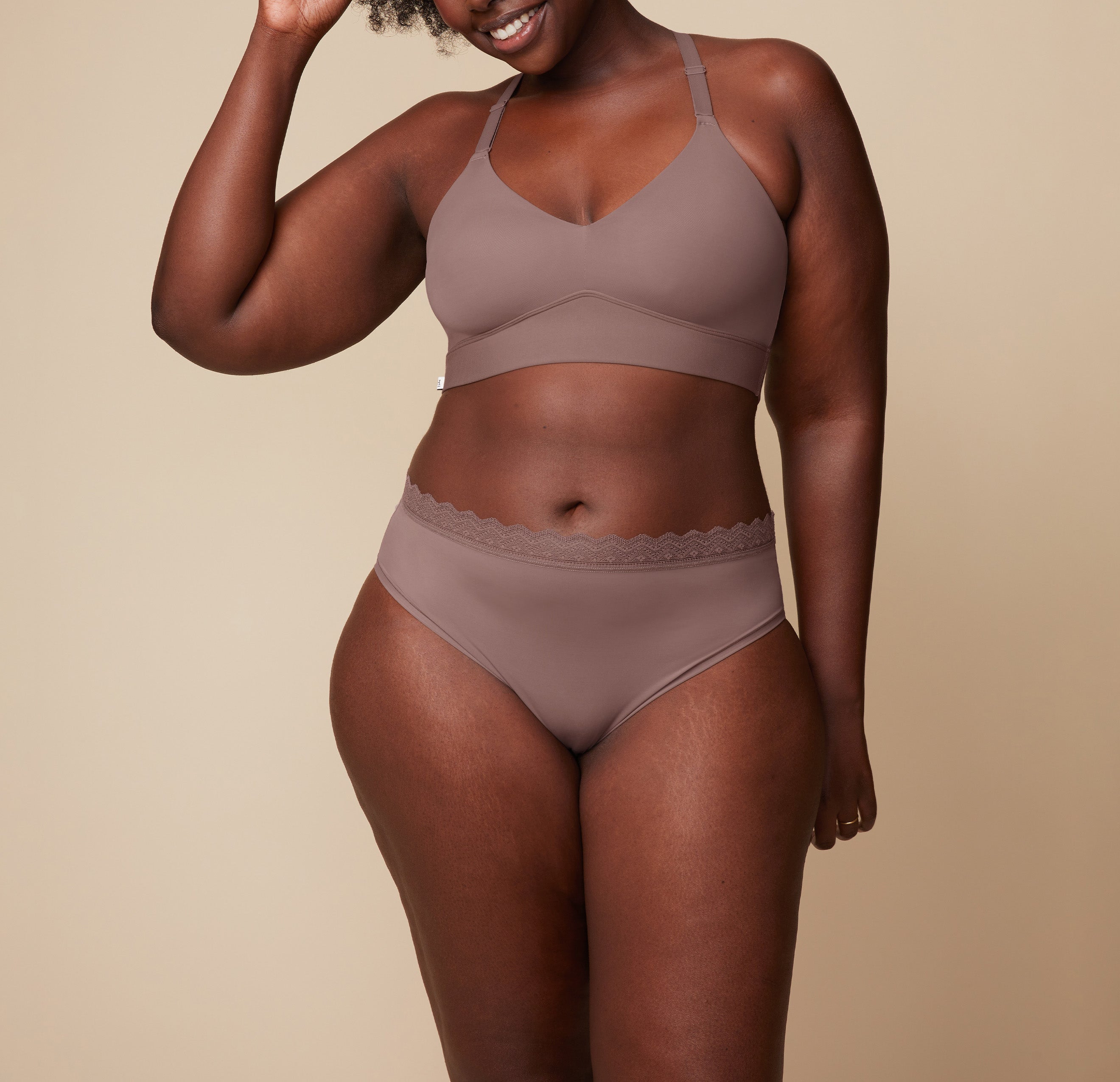 Bliss Lace Highwaist Brief - Mauve、mySite、bengalsvssteelers