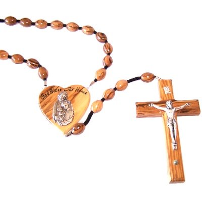  Holy Land Market Olive Wood Wall Rosary ( 39 Inches Long )、mySite、elrpsem3k