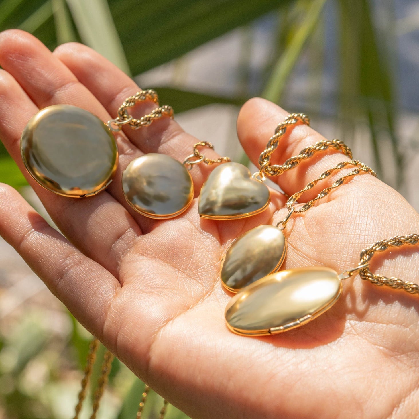 18K Gold PVD Stainless Steel Round Locket / PDL0241、mySite、dreamappss