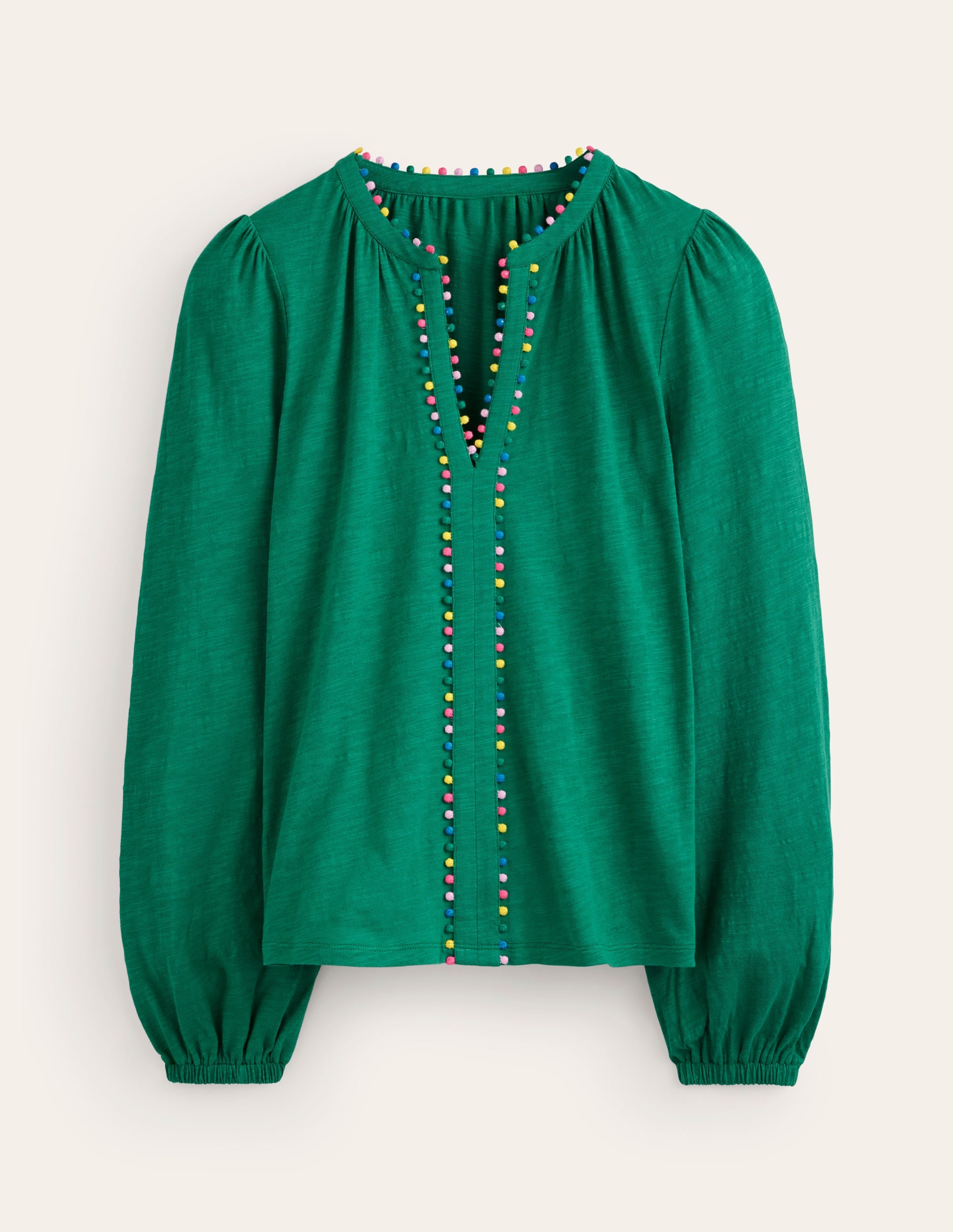  Ali Long Sleeve Pom Top-Malachite、mySite、ashleygrahame