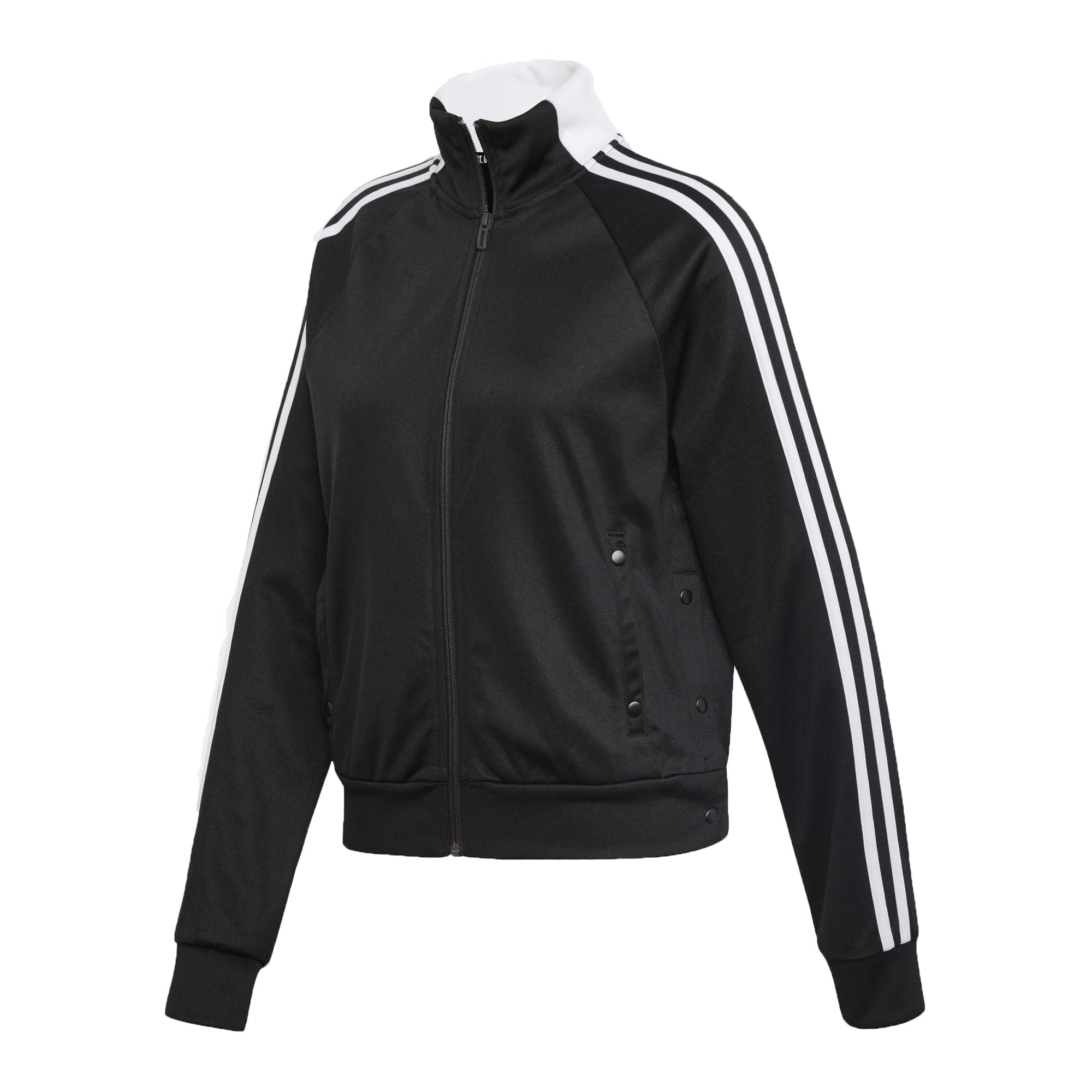 adidas Women's ID 3-Stripes Snap Track Top Black/White、mySite、bottomscart
