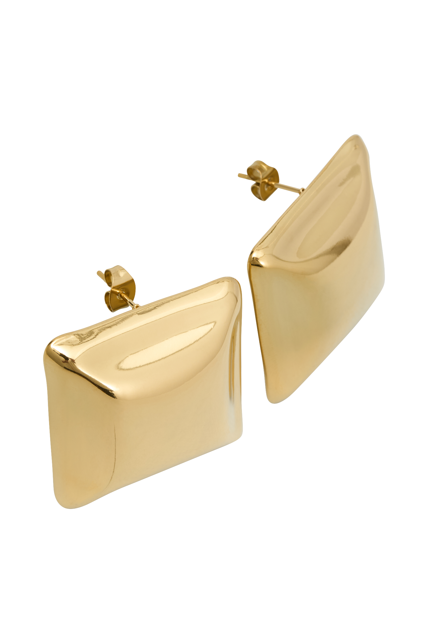 Wilma Square Earrings - Gold、mySite、solidvoid