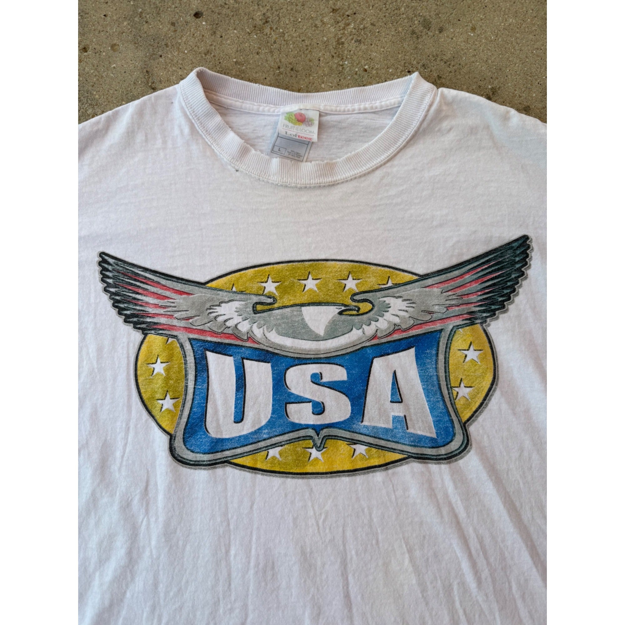 90's Don't Mess With The U.S. Eagle Graphic Tee T-Shirt Large、mySite、garagedoors4me