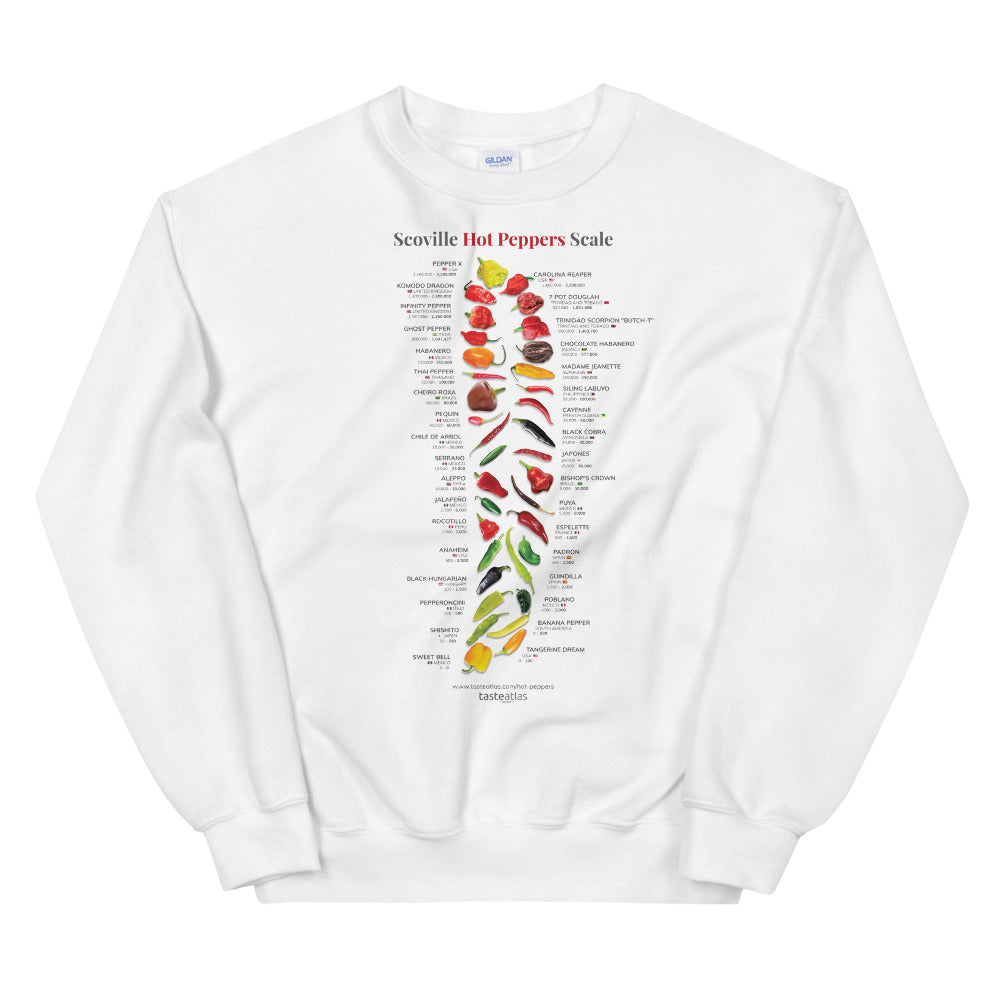 Scoville Hot Peppers Scale Unisex Sweatshirt、mySite、camillekostekn