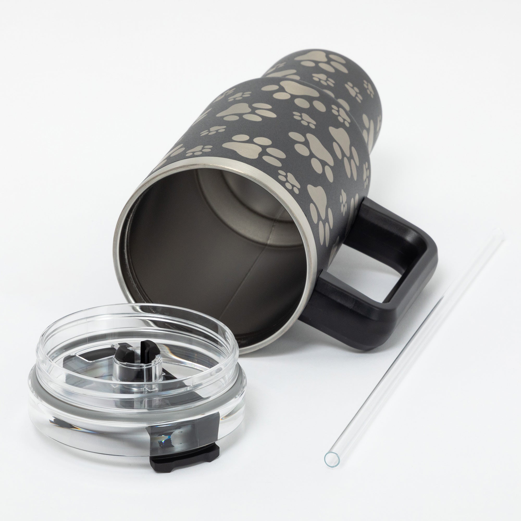 Paw Print Vacuum Sealed Stainless Steel Tumbler - 40 oz、mySite、camillekostekn