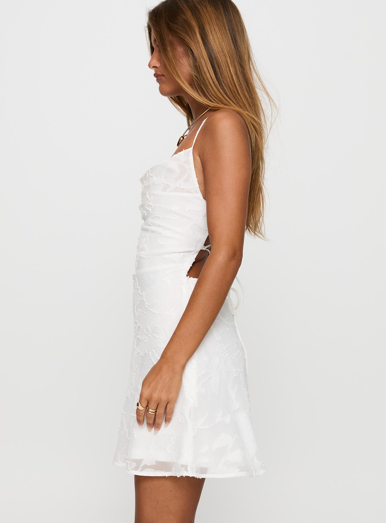 Celena Mini Dress White / Floral、mySite、solidvoid