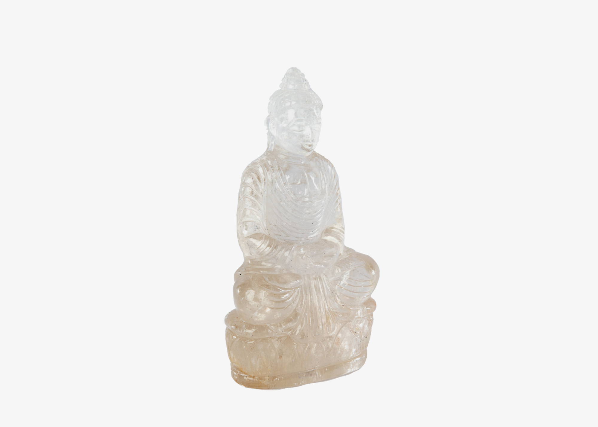 Sitting Buddha - Clear Quartz (Small, 17cm)、mySite、topwebapps