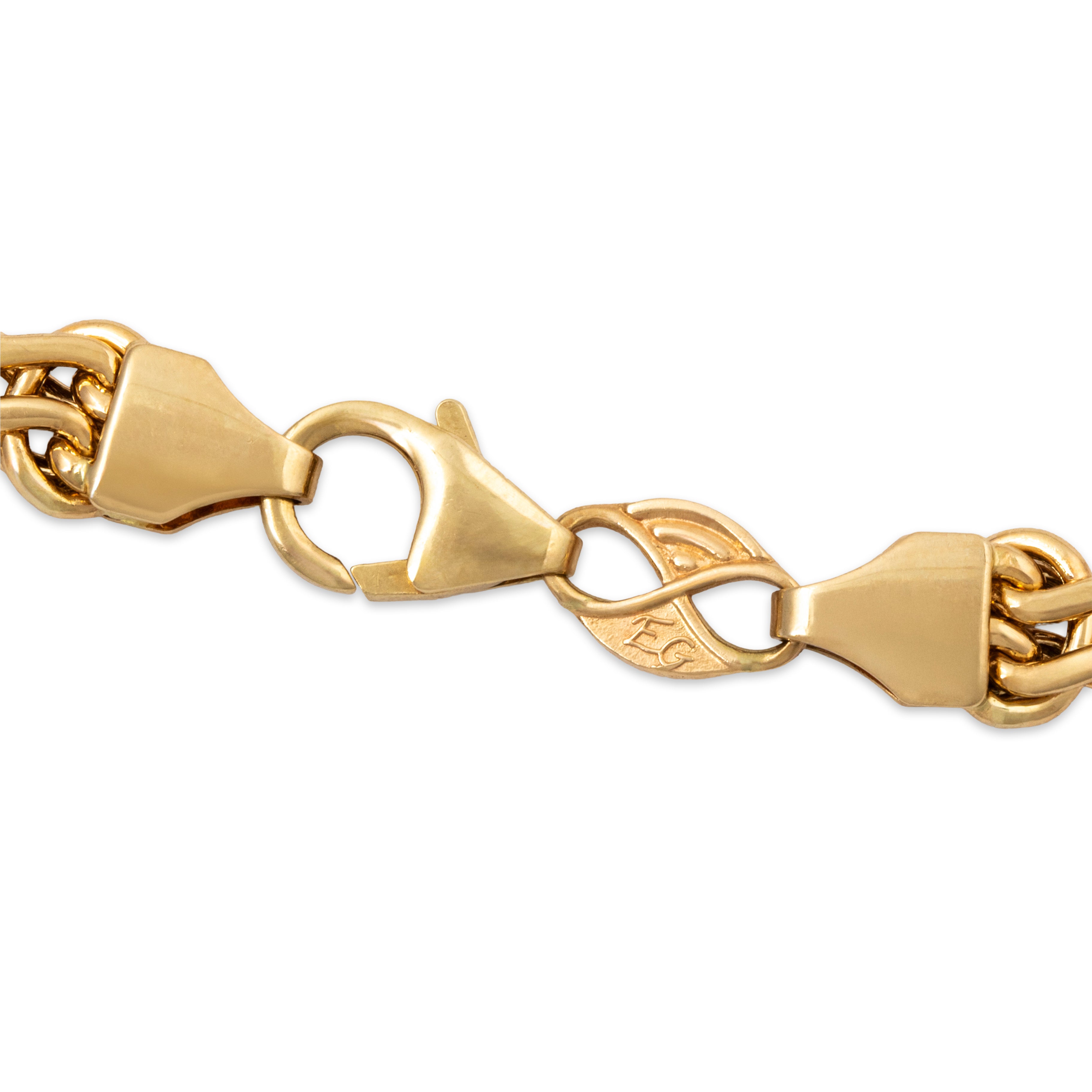 Vintage 14k Yellow Gold Double Serpentine Chain Link Statement Necklace 17、mySite、hinf8tx79