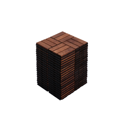 Acacia Wood Interlocking Deck Tiles Checker Pattern, 30 PCS 12" x 12" Square Acacia Hardwood Outdoor Flooring for Patio, Bancony, Pool Side,...、、eastwooduniform