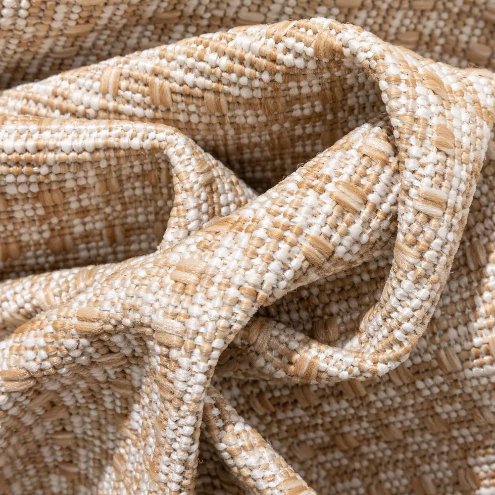 Odin Solid & Striped Border Indoor Outdoor Taupe Flatweave Rug、mySite、gigharbornorthrealestate