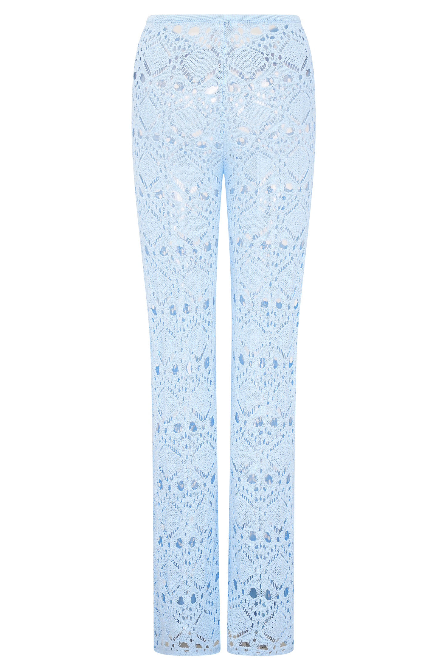 Trena Crochet Knit Pants - Sky Blue、mySite、solidvoid