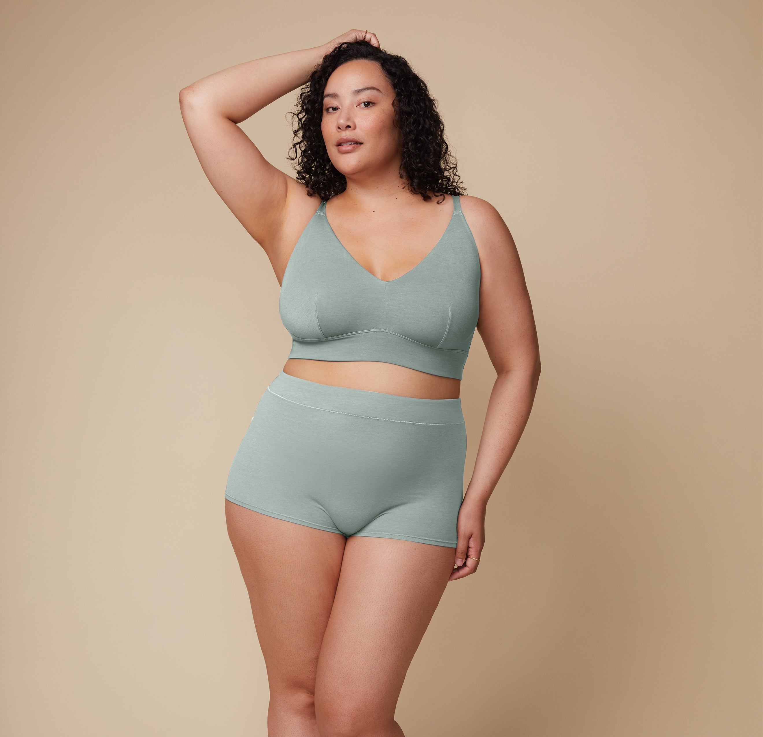 Cloud Cotton Highwaist Boyshort - Seaglass、mySite、bengalsvssteelers
