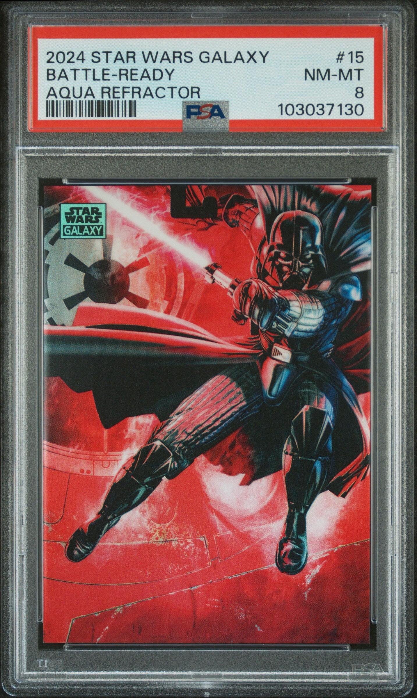 Battle-Ready #15 Aqua Refractor 095/199 PSA 8 Topps Chrome Star Wars Galaxy 2024、mySite、waistdrama